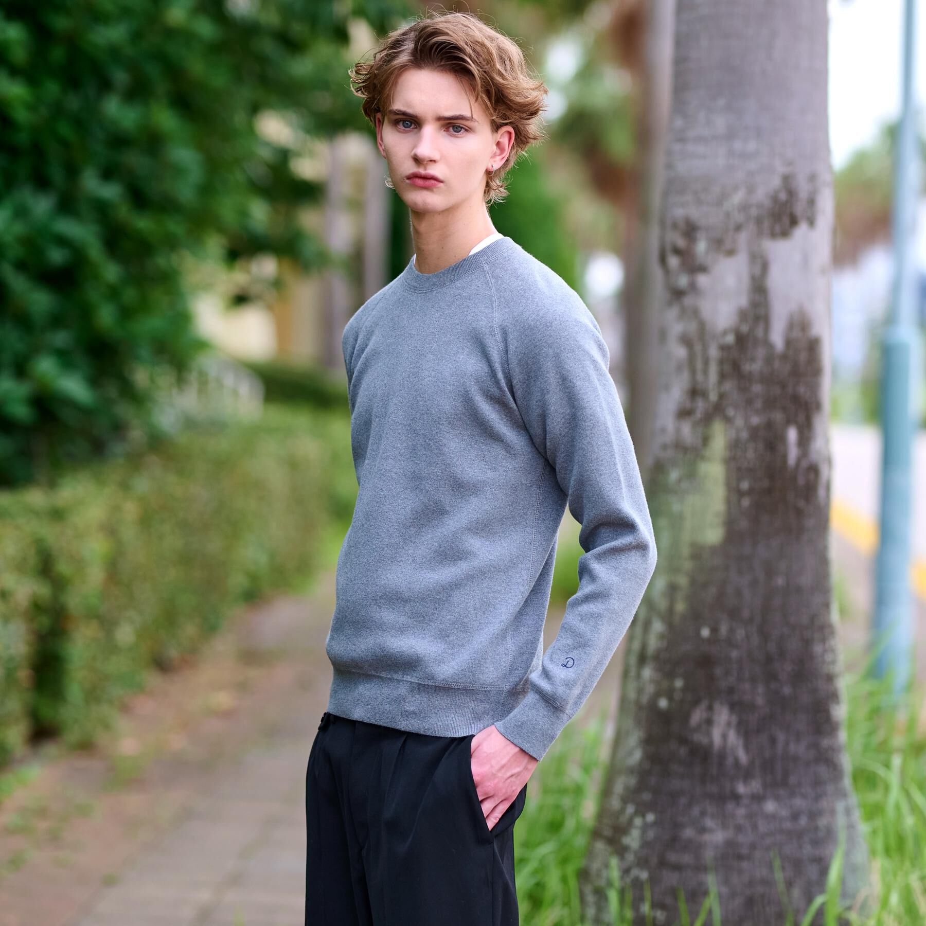 DRESSTERIOR「ウォッシャブル コットンカシミヤスムースニット」|ニット・セーター|