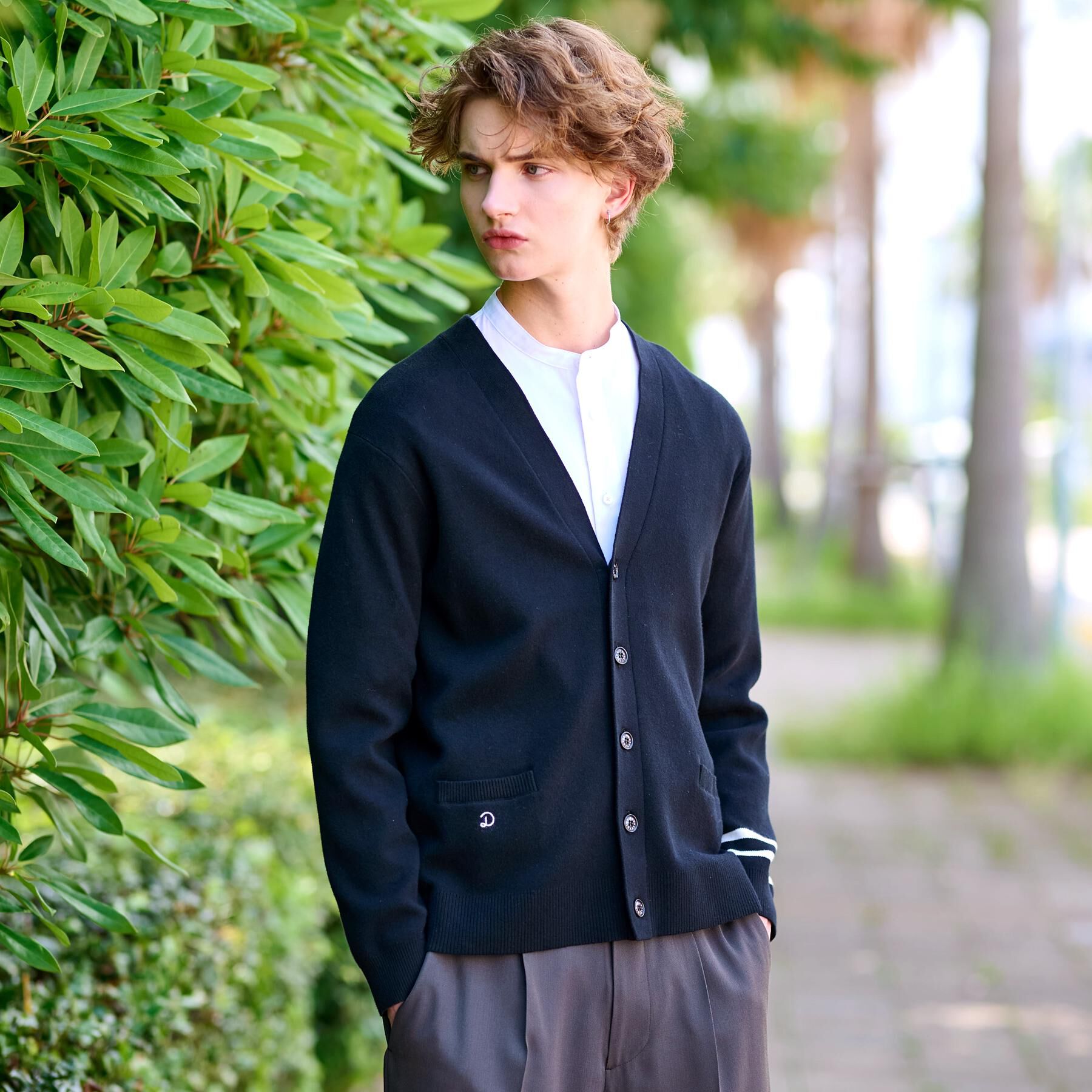 DRESSTERIOR「ウォッシャブル コットンカシミヤスムースカーディガン」|カーディガン|