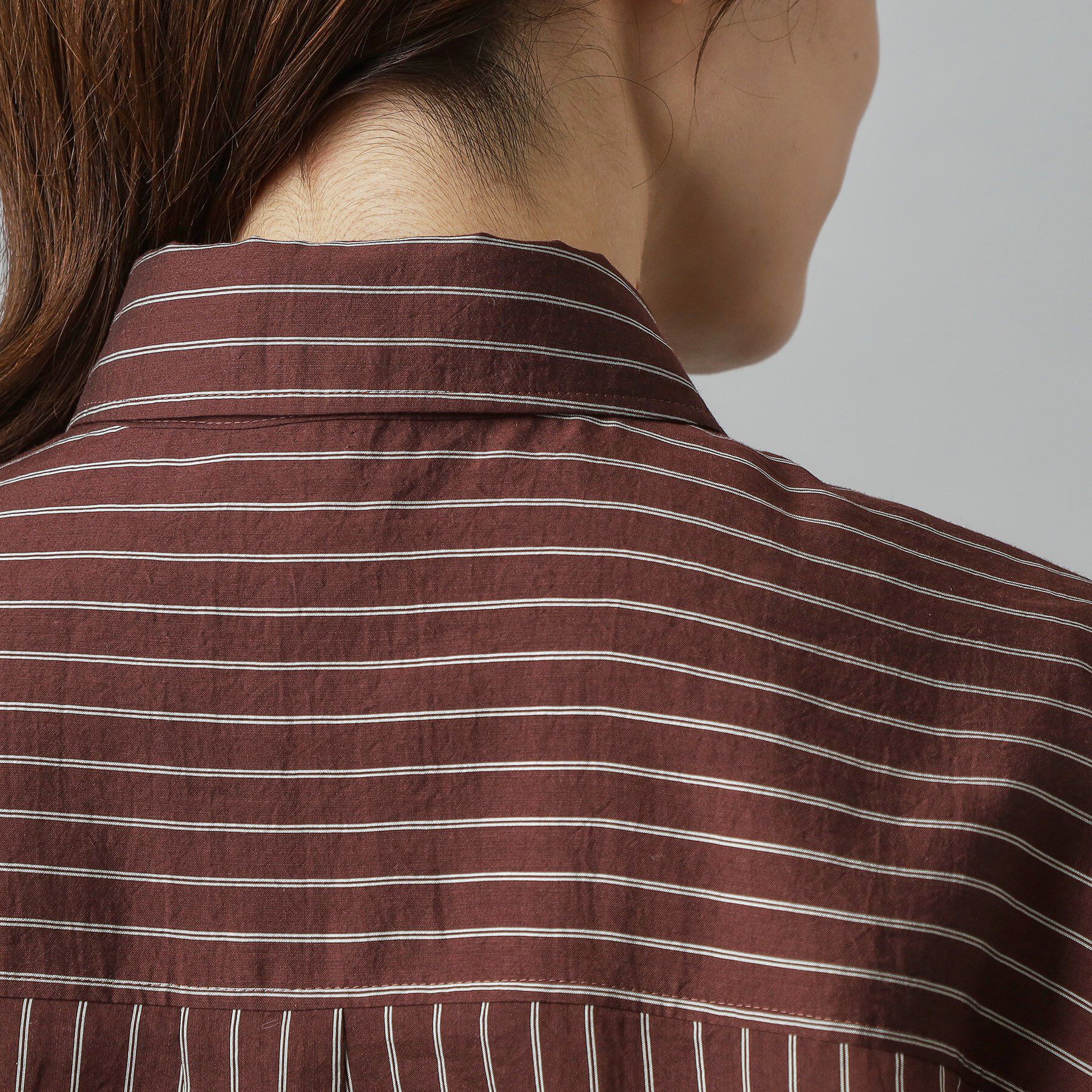 DRESSTERIOR「【洗える/オンオフ/otonaMUSE 11月号掲載】3WAYタイ付きアーカーストライプシャツ」|シャツ・ブラウス|