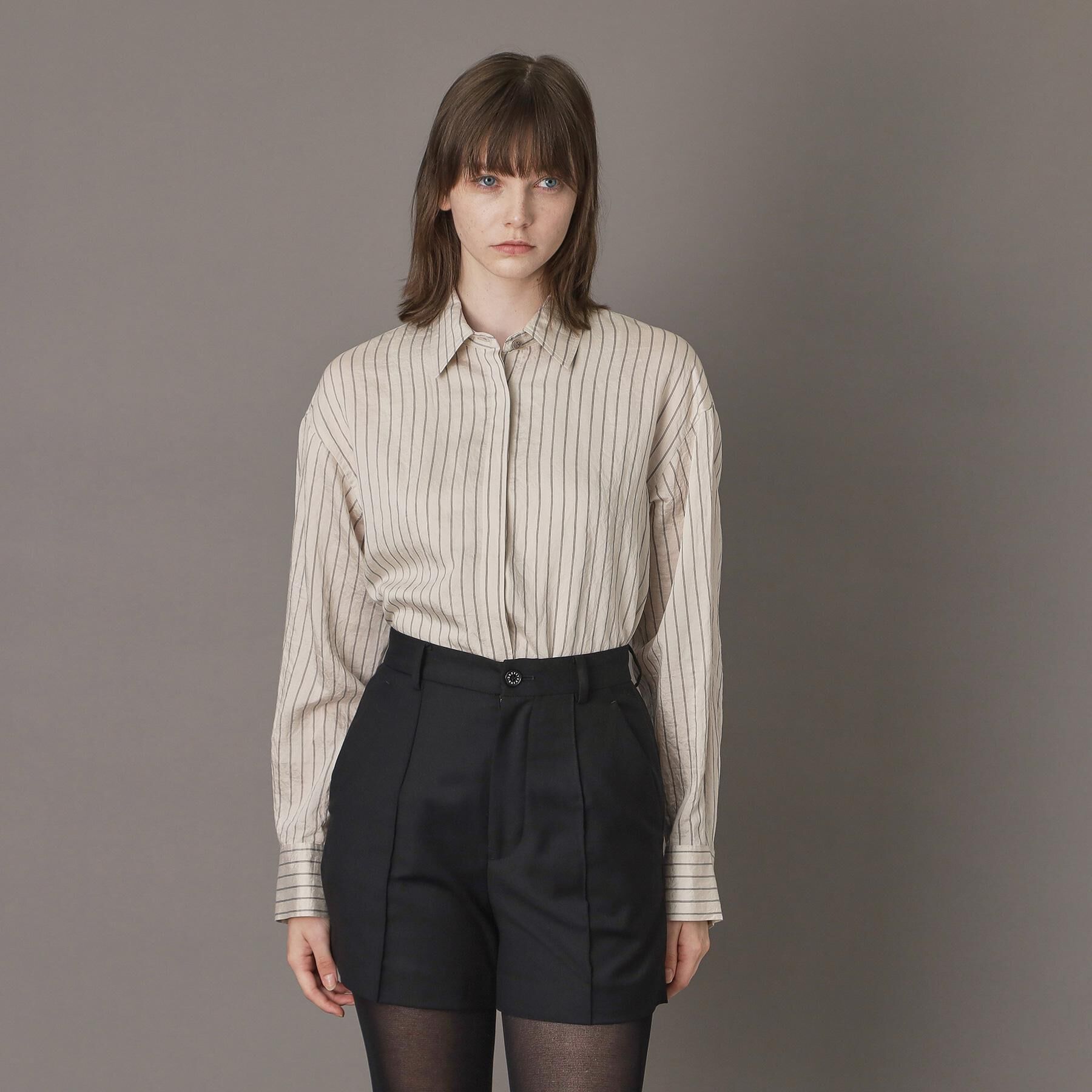 DRESSTERIOR「【洗える/オンオフ/otonaMUSE 11月号掲載】3WAYタイ付きアーカーストライプシャツ」|シャツ・ブラウス|