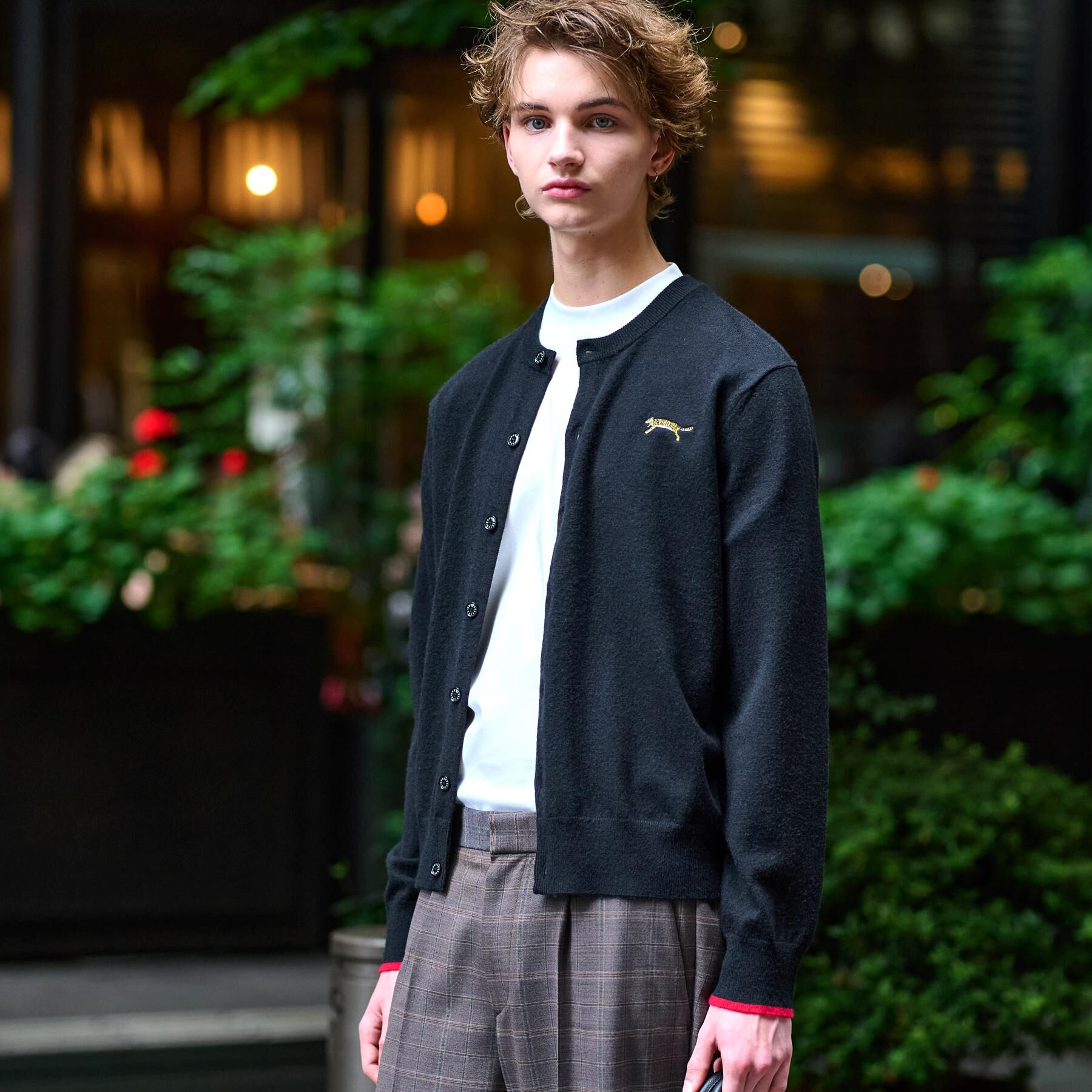 DRESSTERIOR「【Monomax11月号掲載】タイガーエンブロイダリー ラウンドネックカーディガン」|カーディガン|