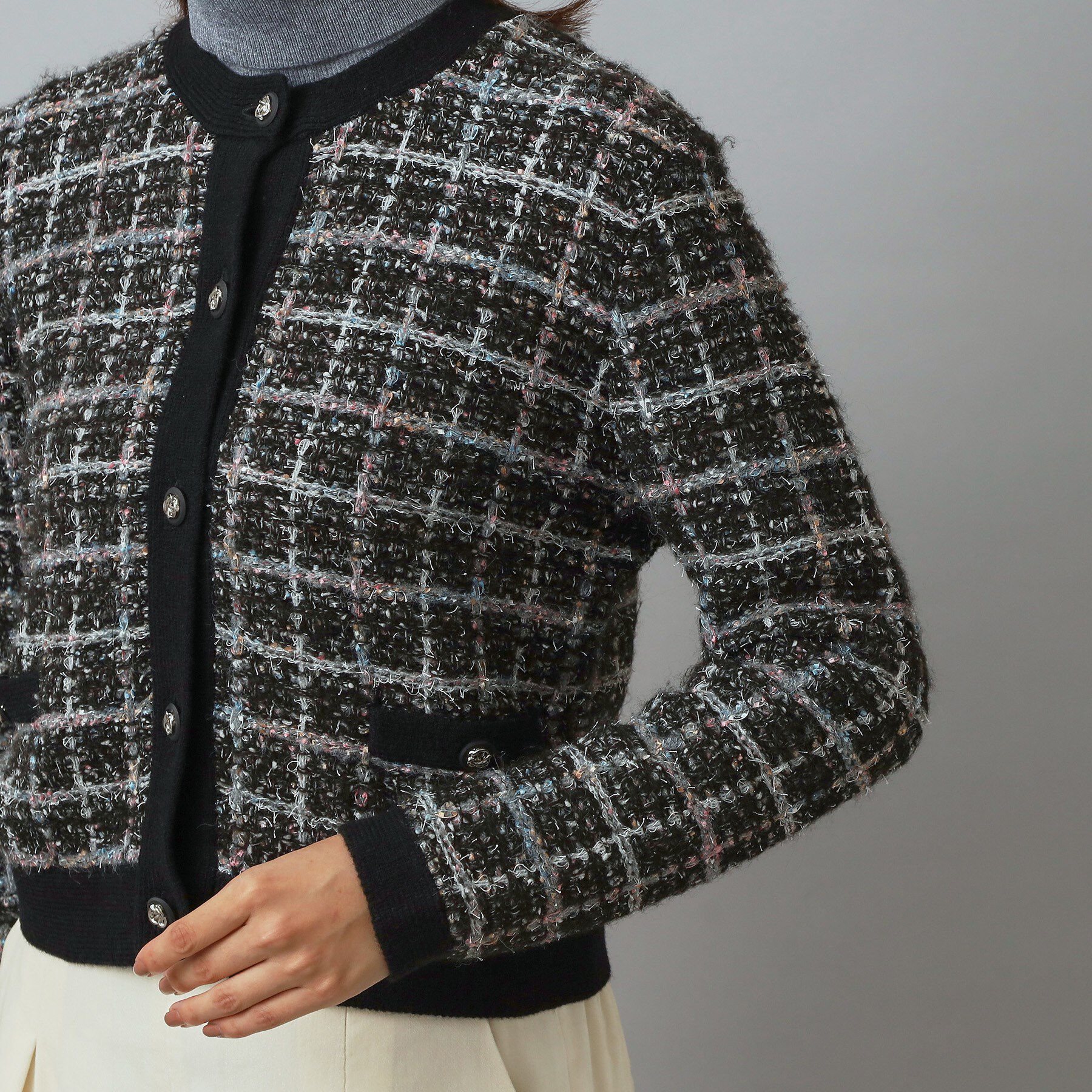 DRESSTERIOR「【otonaMUSE 11月号掲載】ツイードニットカーディガン」|カーディガン|