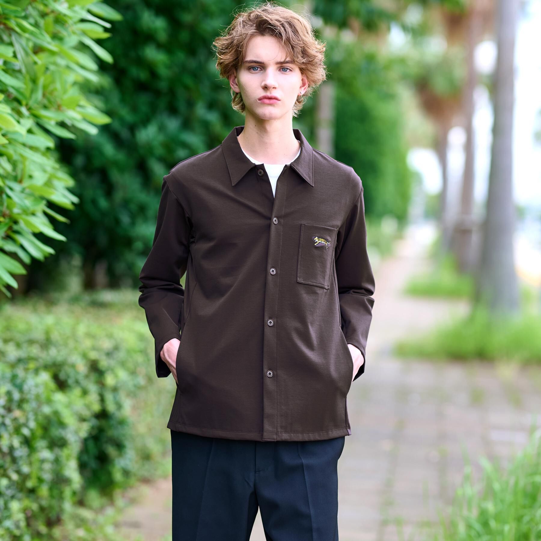 DRESSTERIOR「タイガー刺繍 カットソーシャツ」|シャツ・ブラウス|