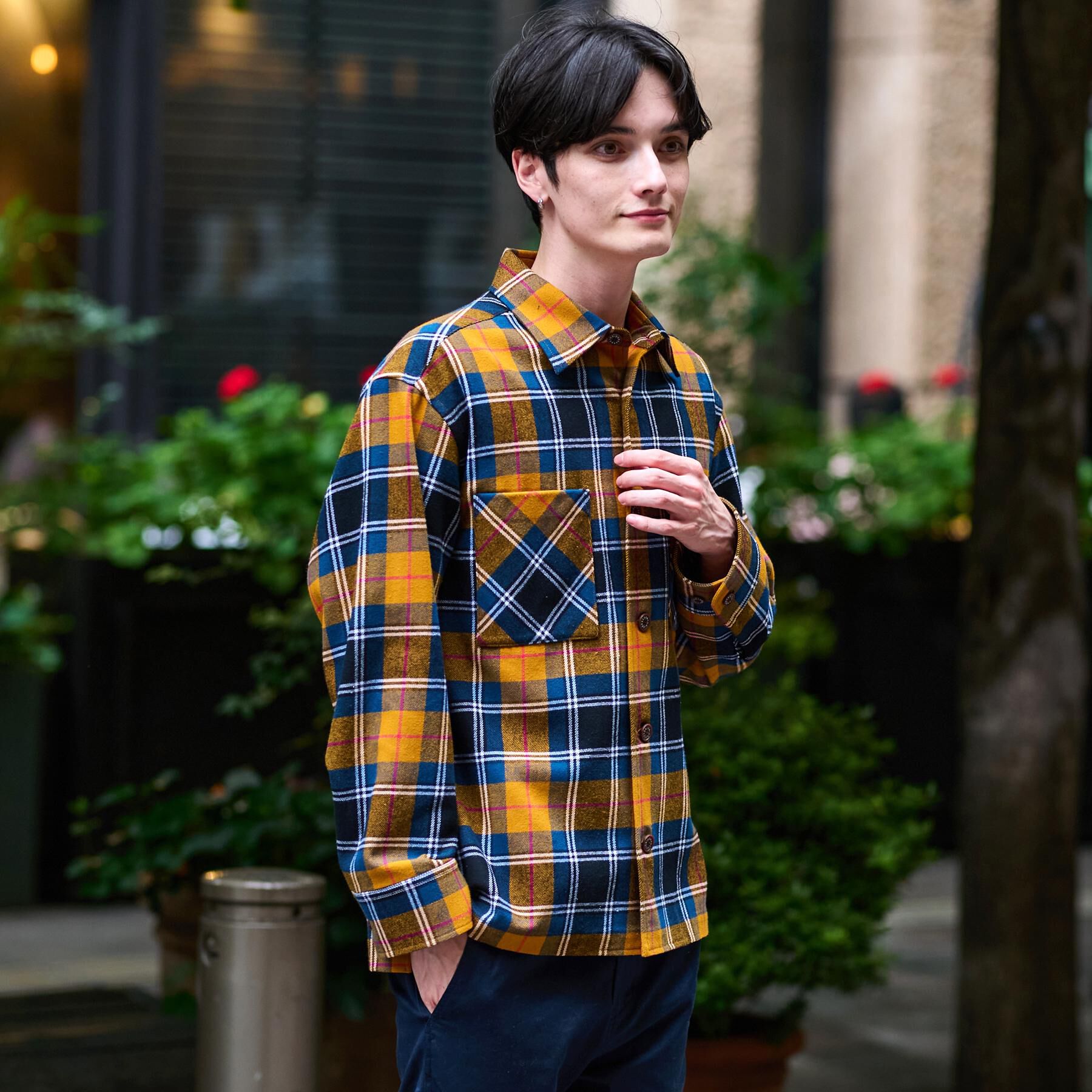 DRESSTERIOR「タータンチェック CPOシャツブルゾン」|シャツ・ブラウス|