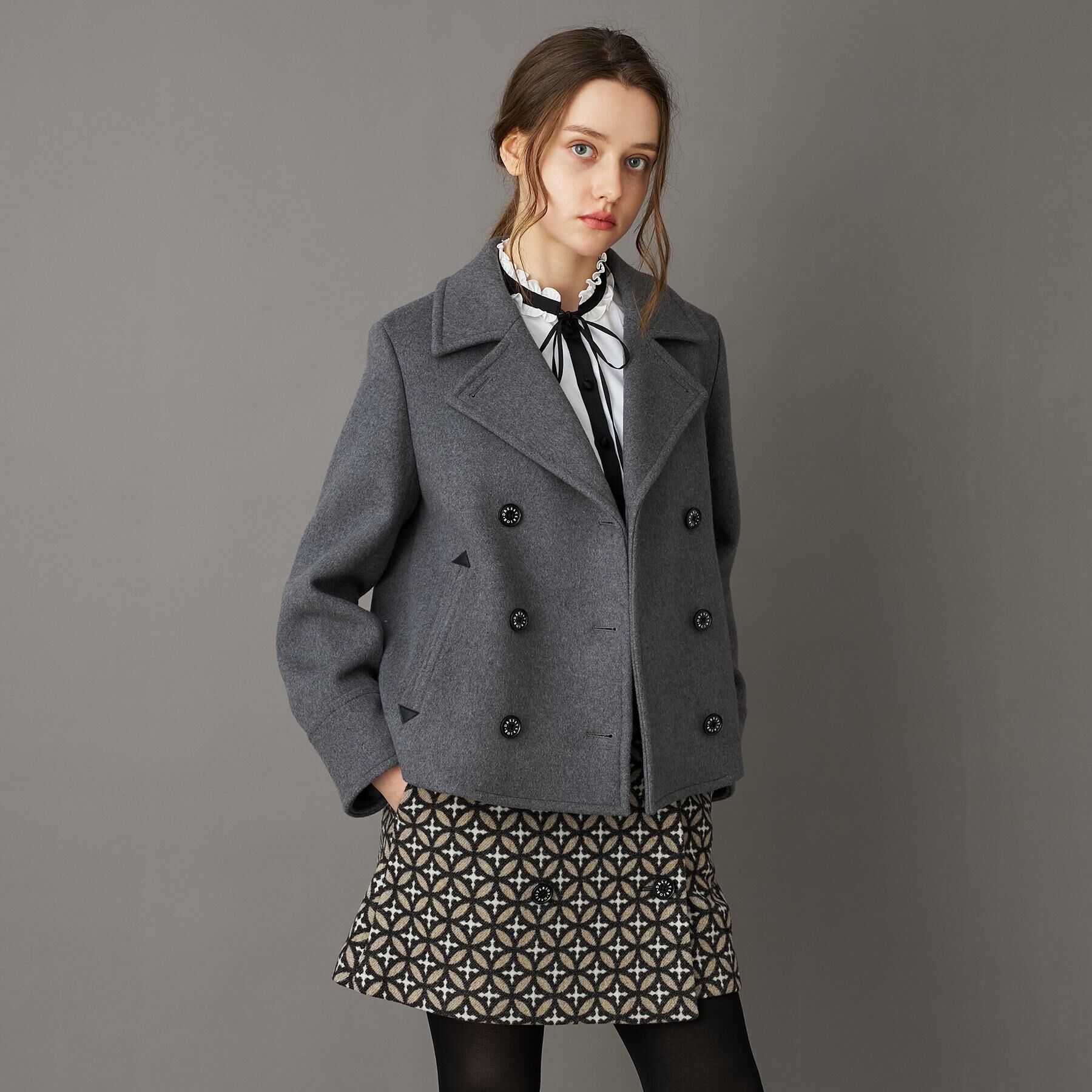 DRESSTERIOR「【CLASSY.12月号/otonaMUSE11月号掲載】Super140'sショートPジャケット」|ピーコート|