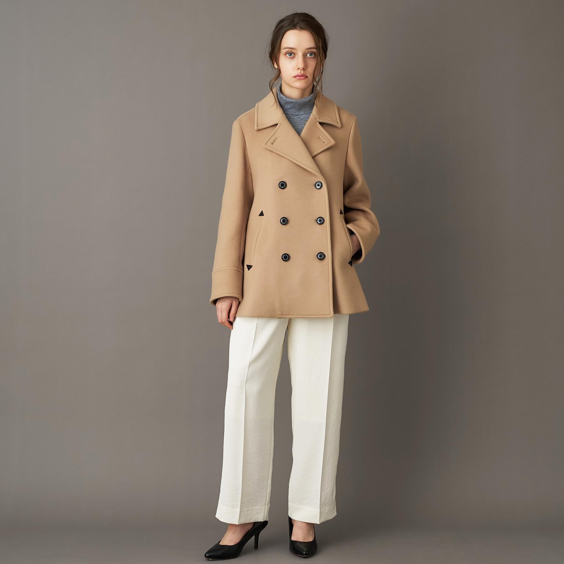 DRESSTERIOR「Super140&lsquo;sAラインPコート」|ピーコート|