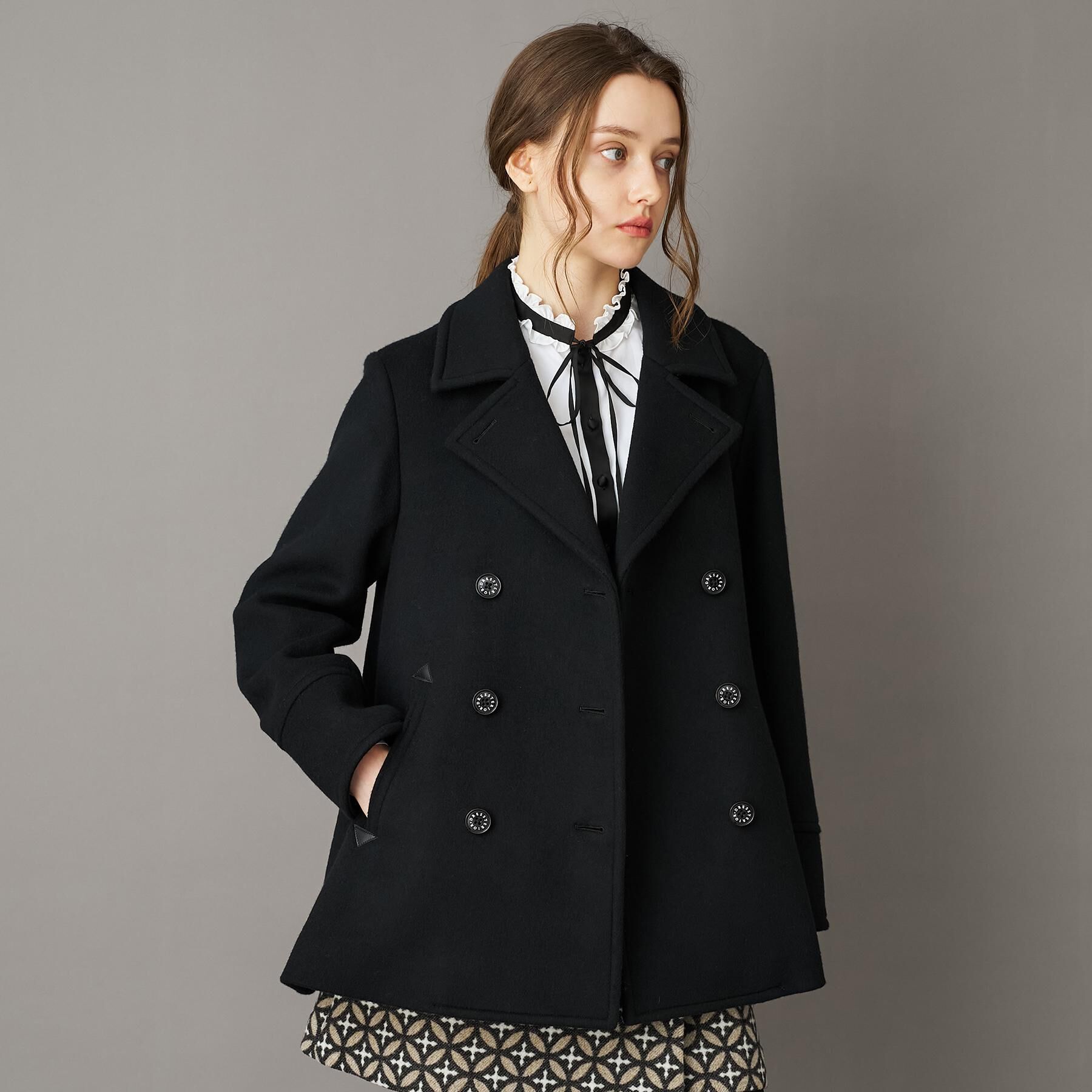 DRESSTERIOR「Super140&lsquo;sAラインPコート」|ピーコート|