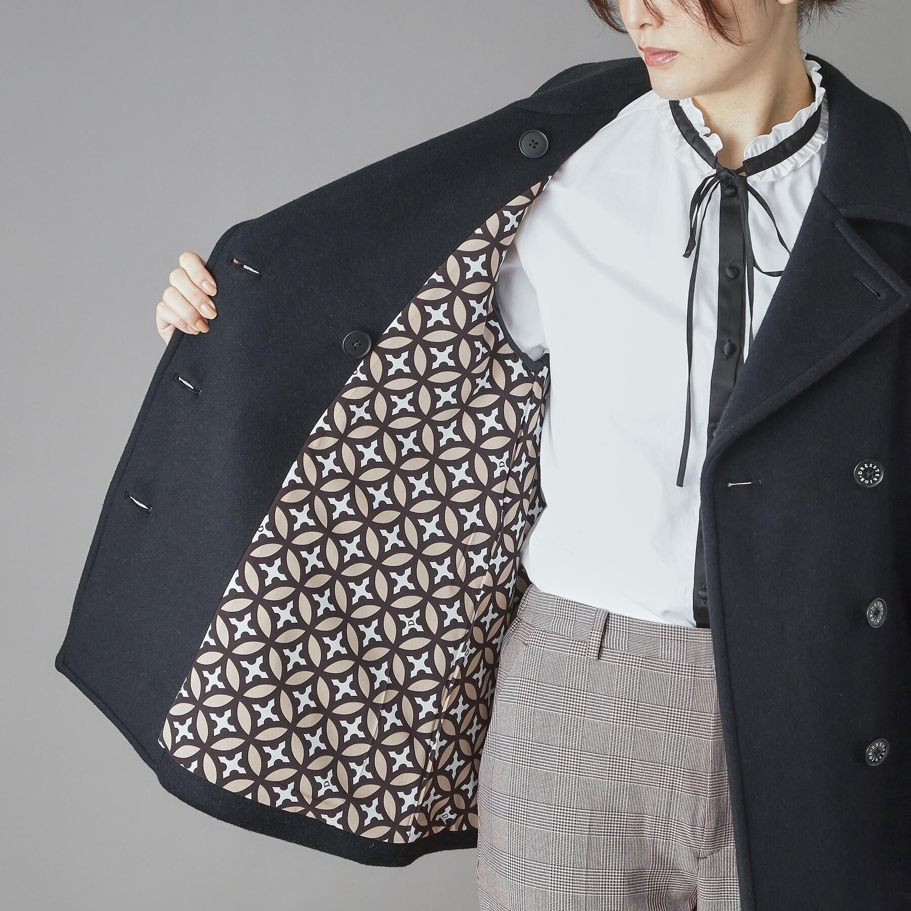 DRESSTERIOR「Super140&lsquo;sAラインPコート」|ピーコート|
