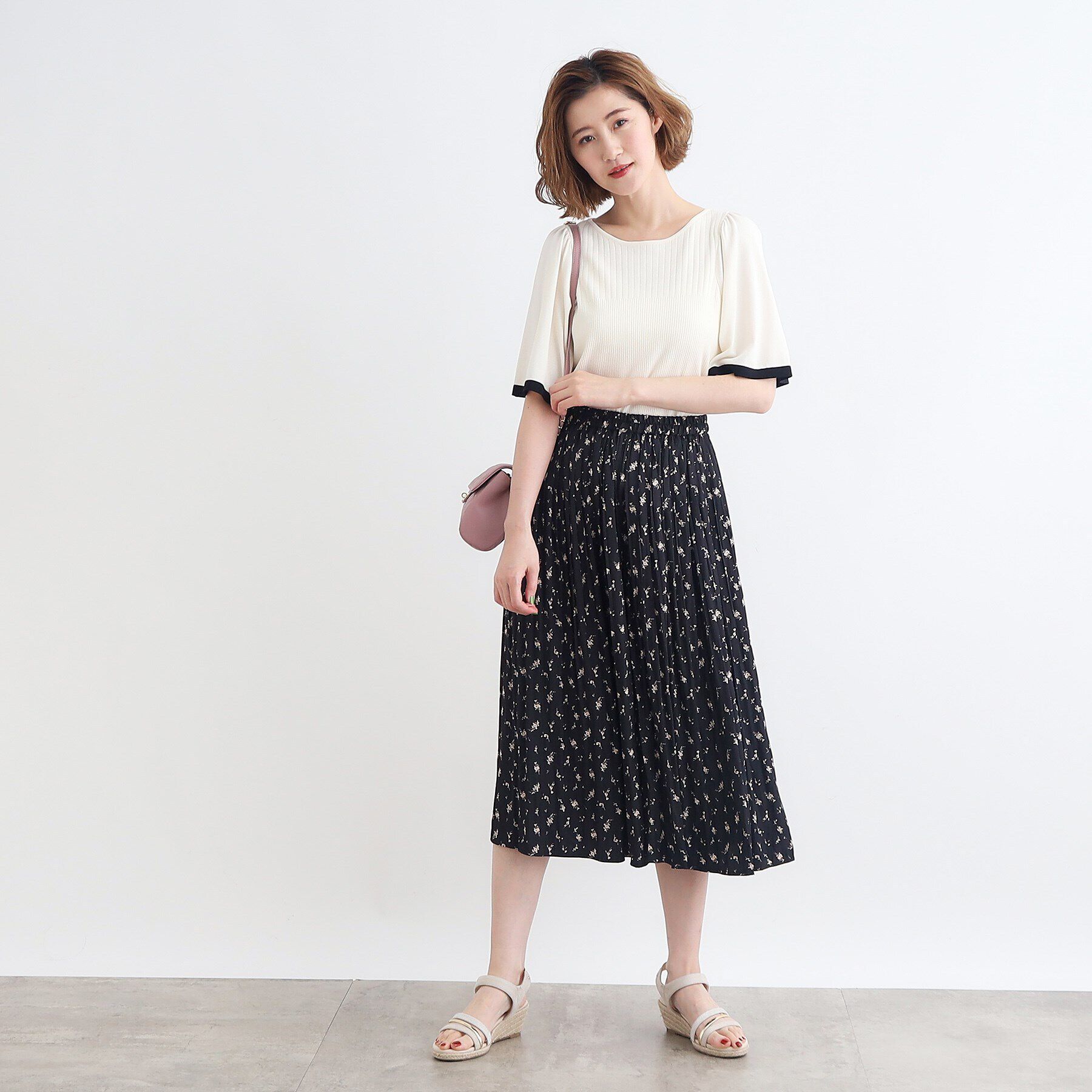 grove「＜低身さん向け－8cm丈＞割線風プリーツスカーチョ」|その他|