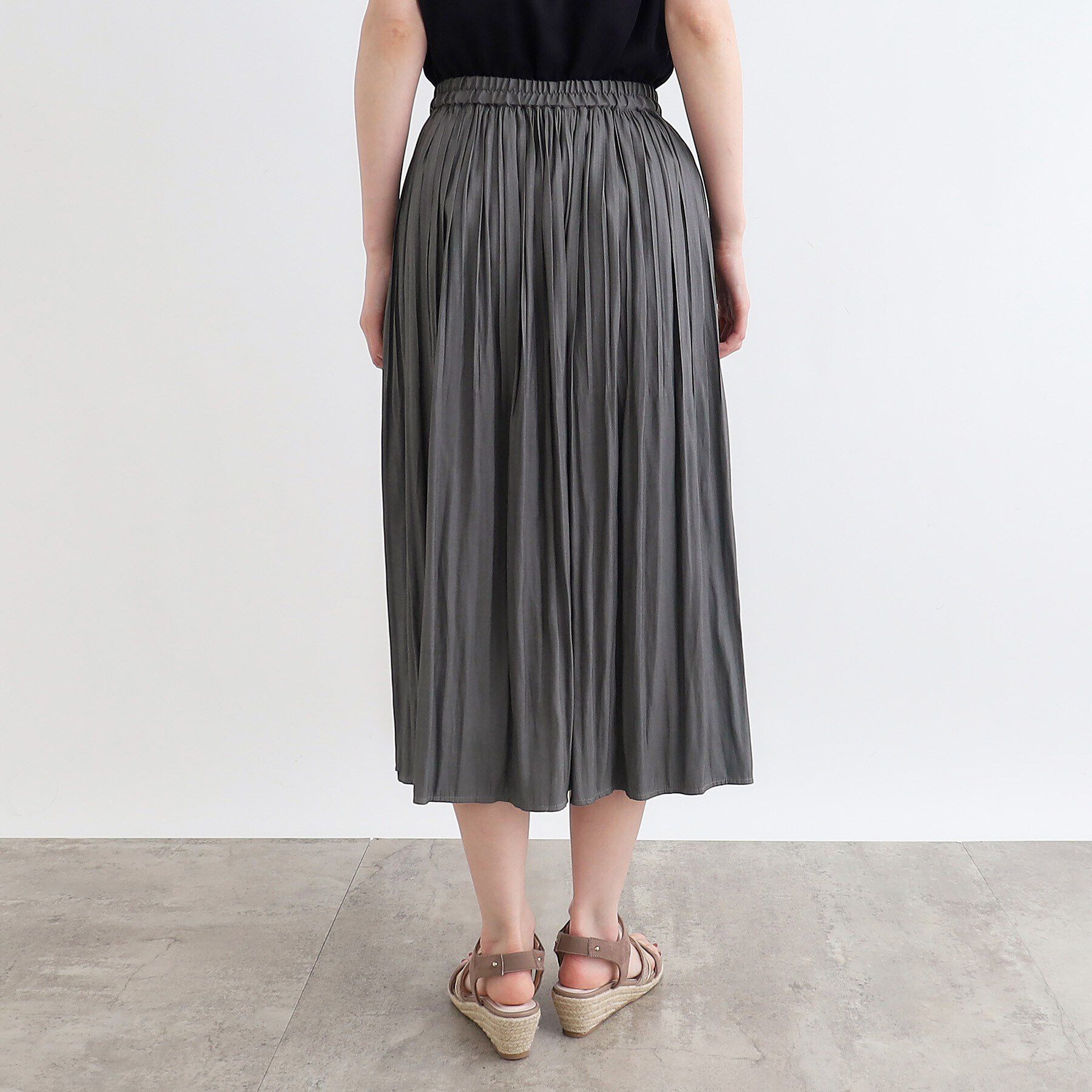 grove「＜低身さん向け－8cm丈＞割線風プリーツスカーチョ」|その他|