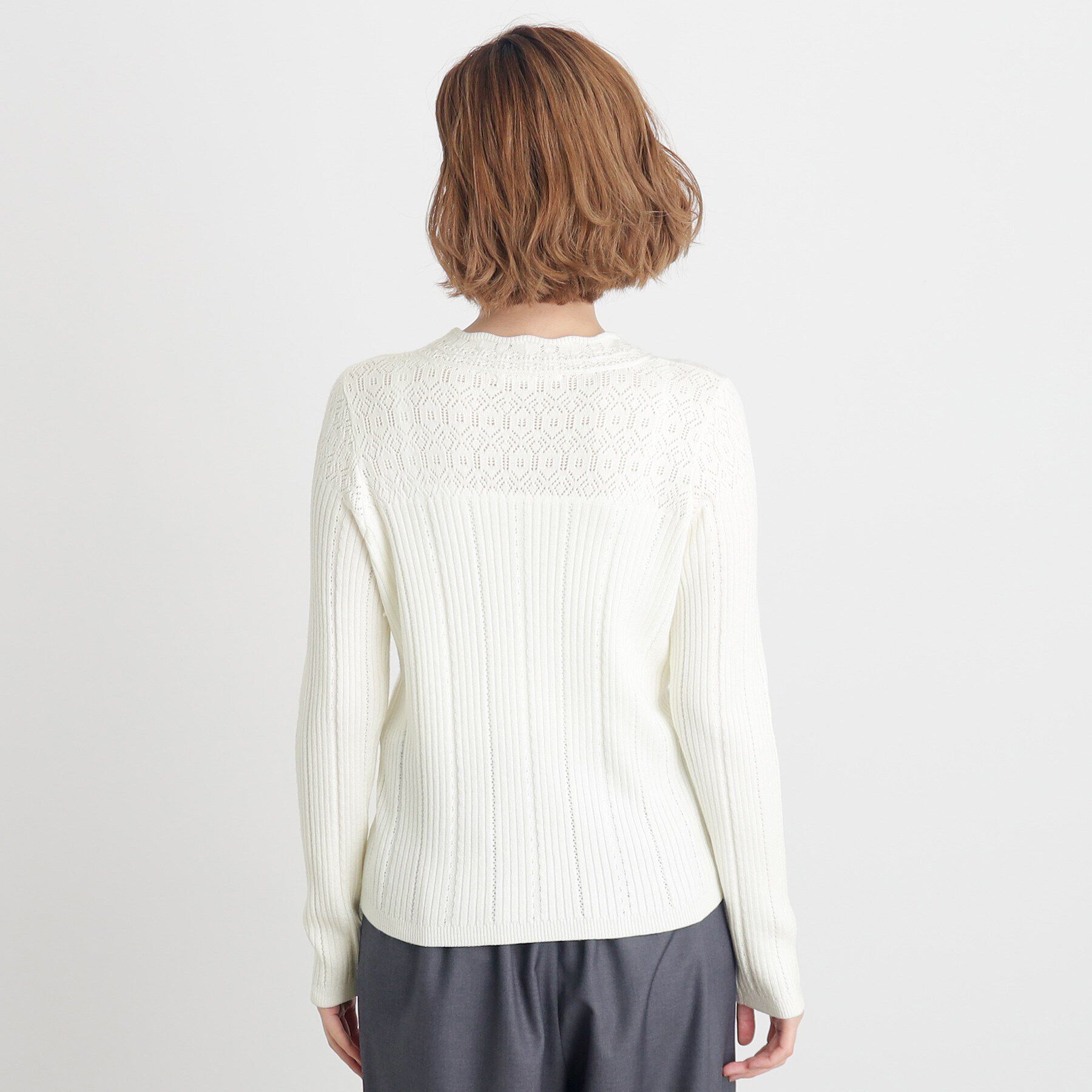 grove「レース編みリブニット」|ニット・セーター|