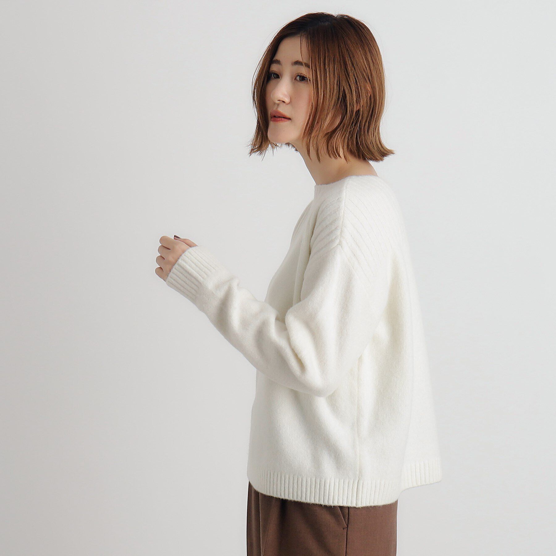 grove「ボートネックヨークリブプルオーバー【洗える】」|ニット・セーター|