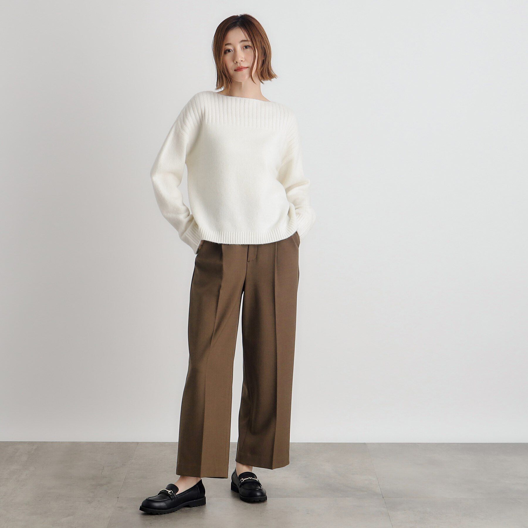 grove「シャークスキン裏起毛スラックスパンツ」|その他|