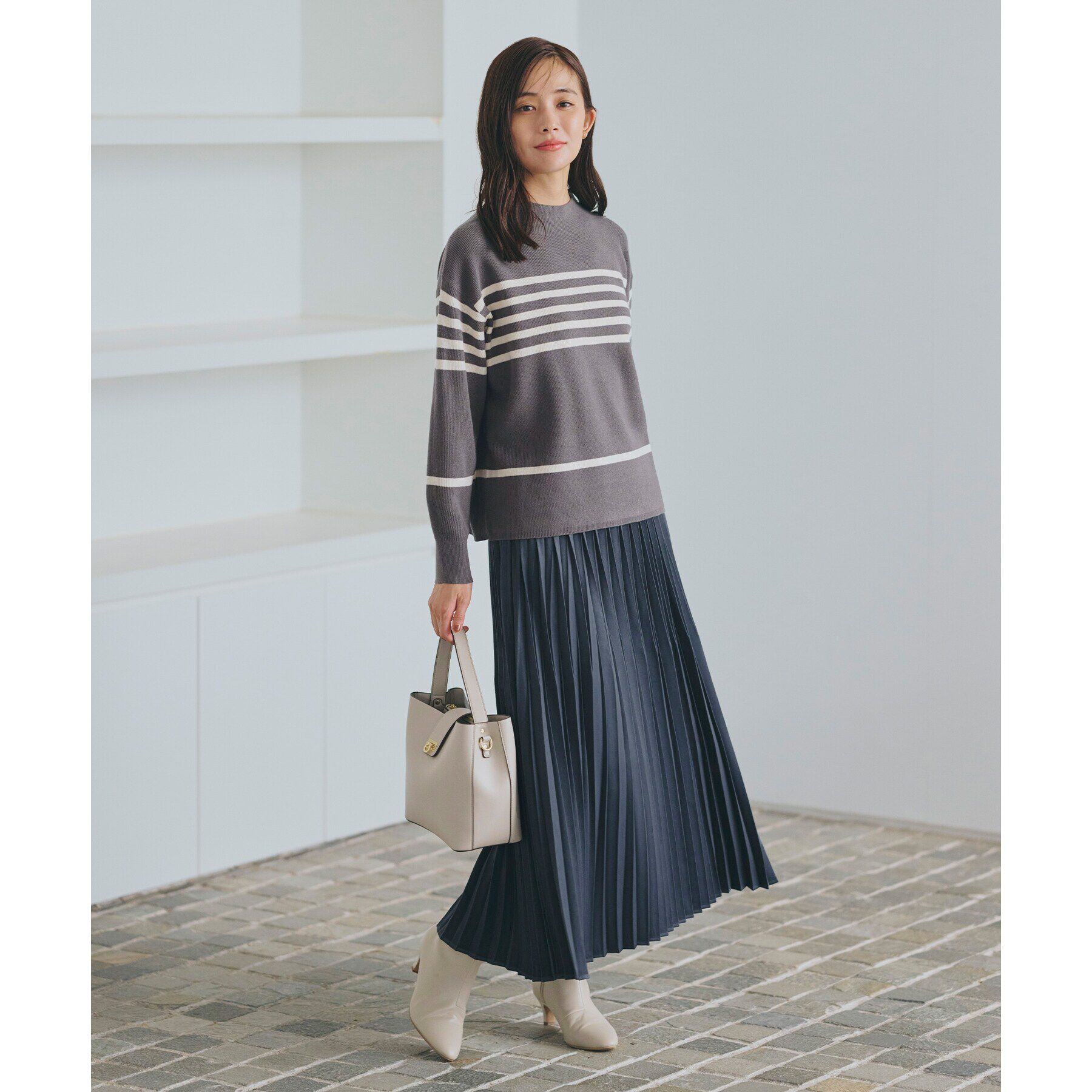 grove「スウェーディサテンプリーツスカート」|スカート|