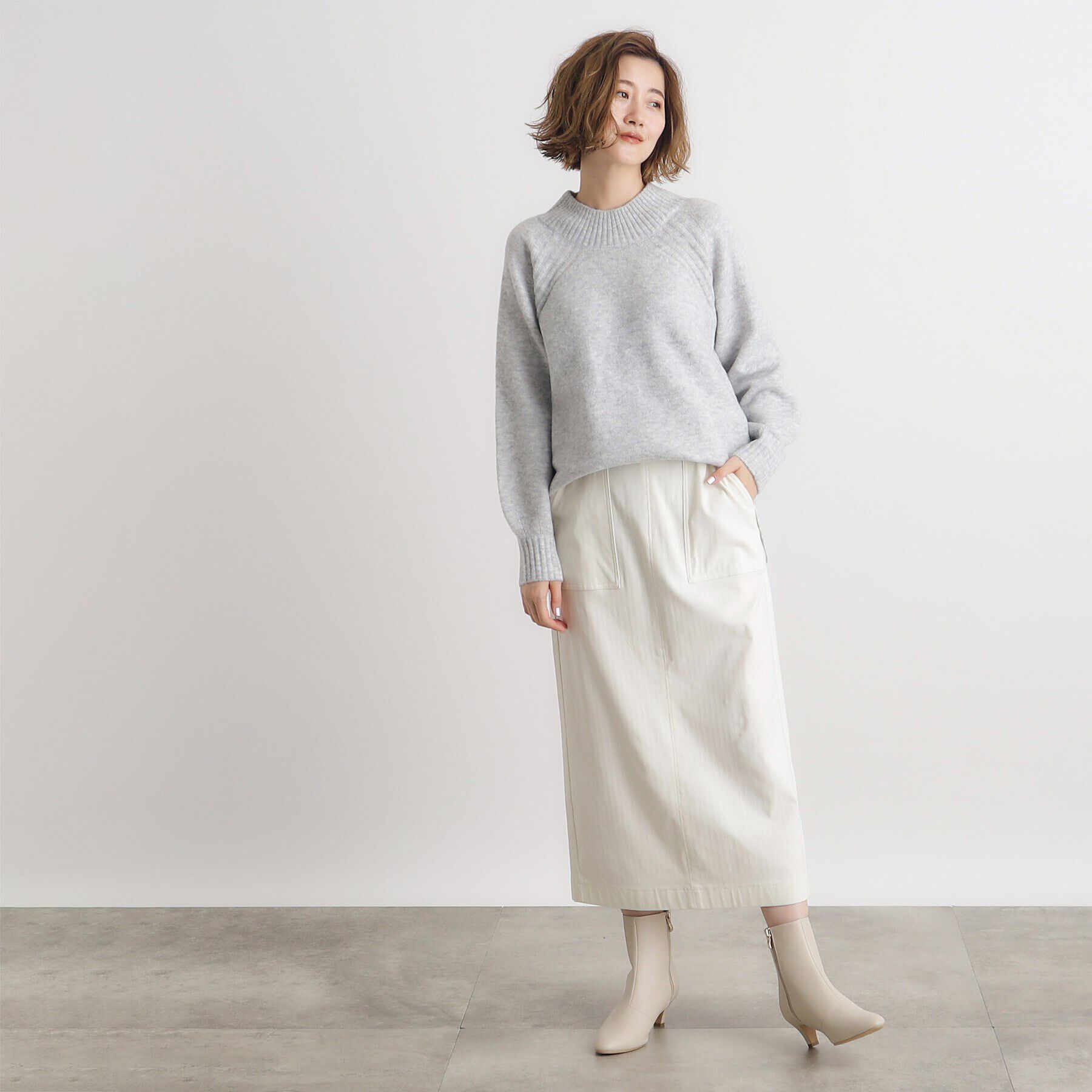 grove「裏起毛ハイパーヘリンボーンタイトスカート」|スカート|