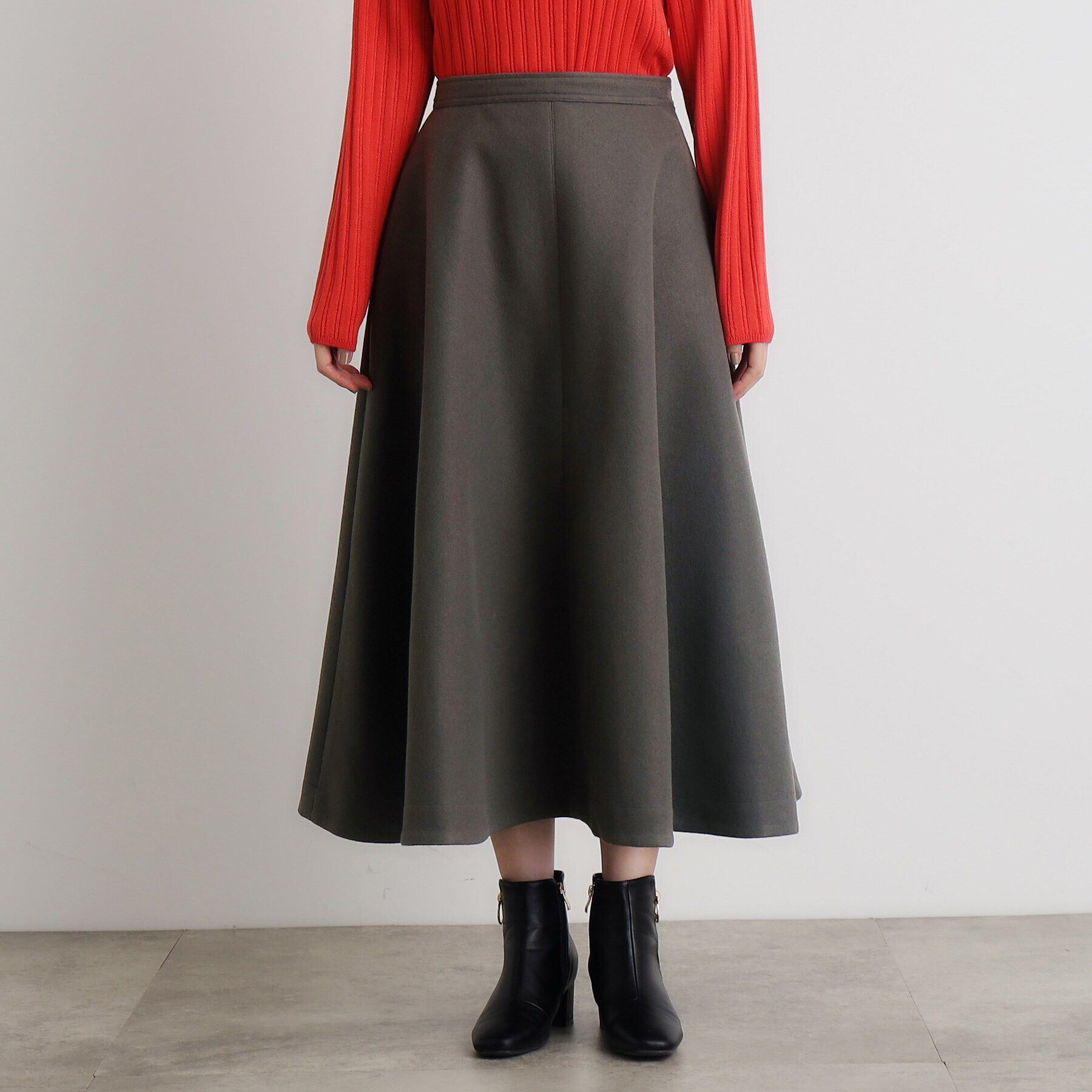 grove「ジャージメルトンフレアスカート」|スカート|