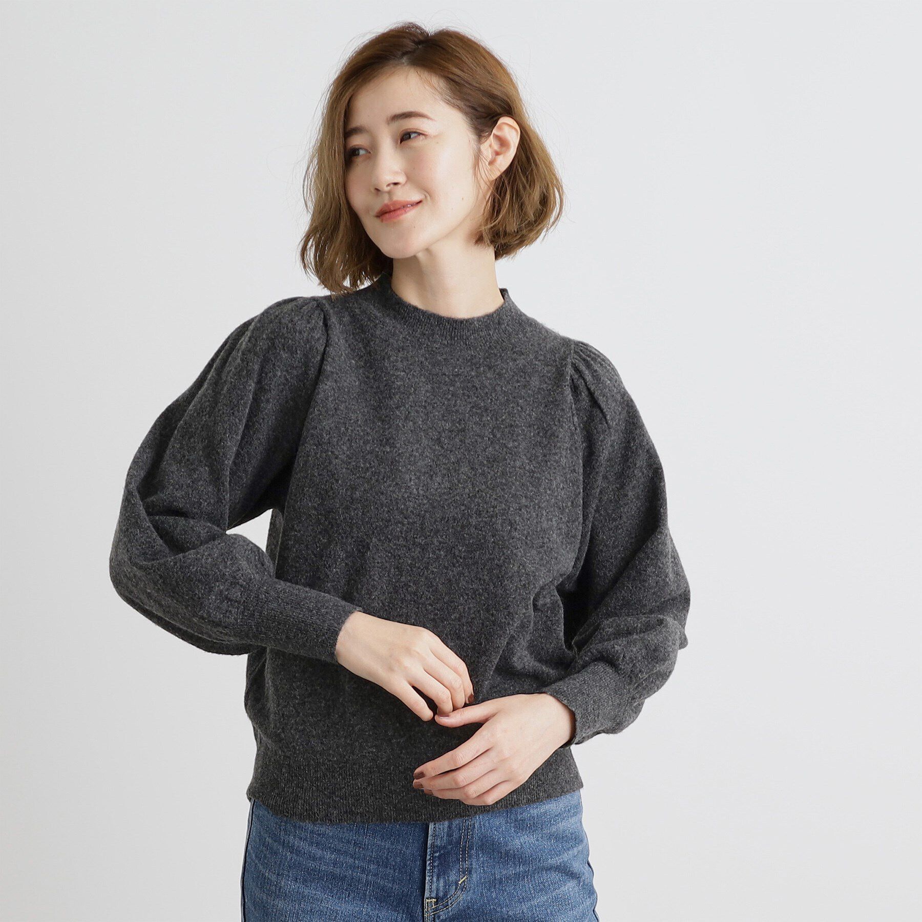 grove「ウールブレンドボリュームスリーブニット」|ニット・セーター|