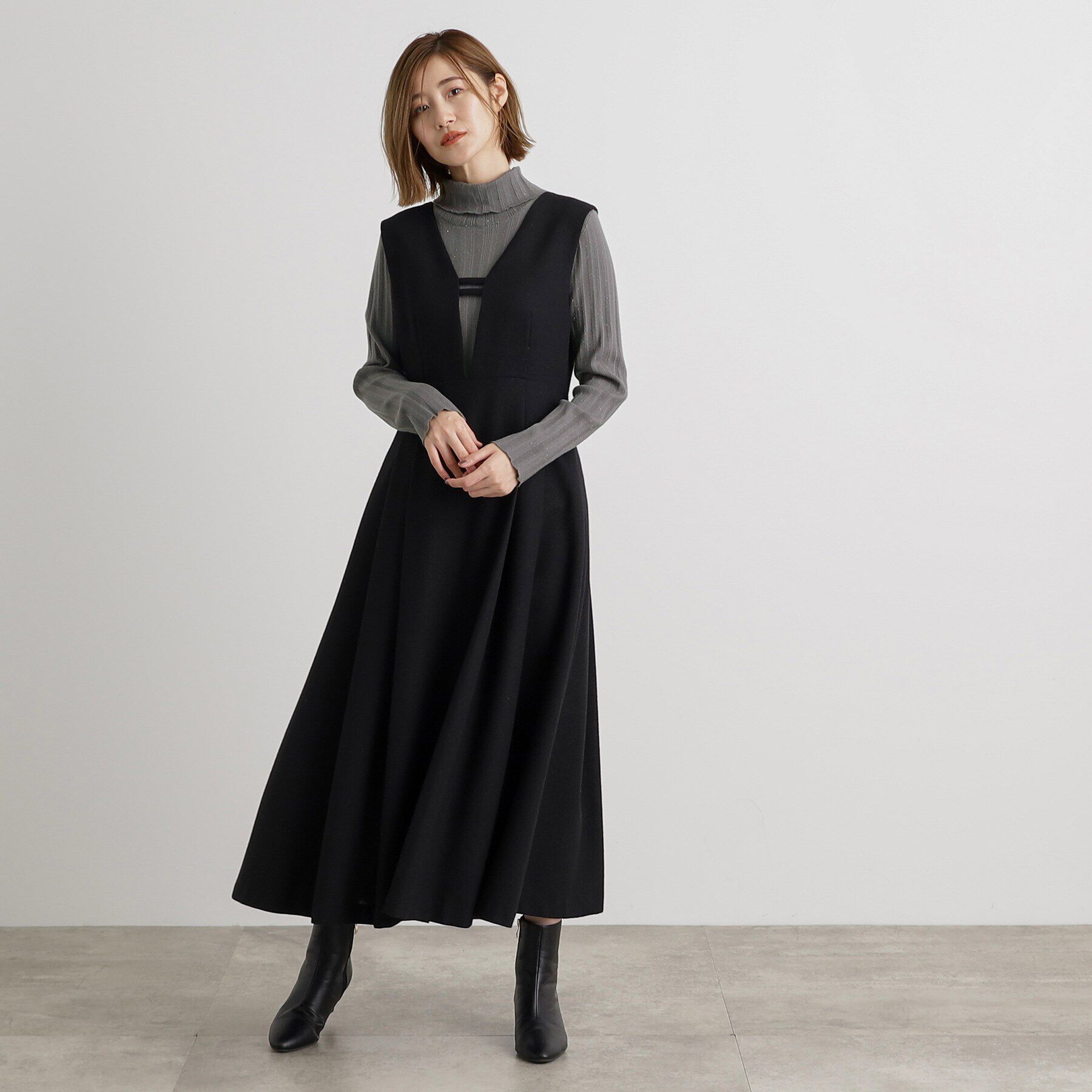 grove「【雑誌掲載】アンジェリーナランダムリブプルオーバー」|ニット・セーター|