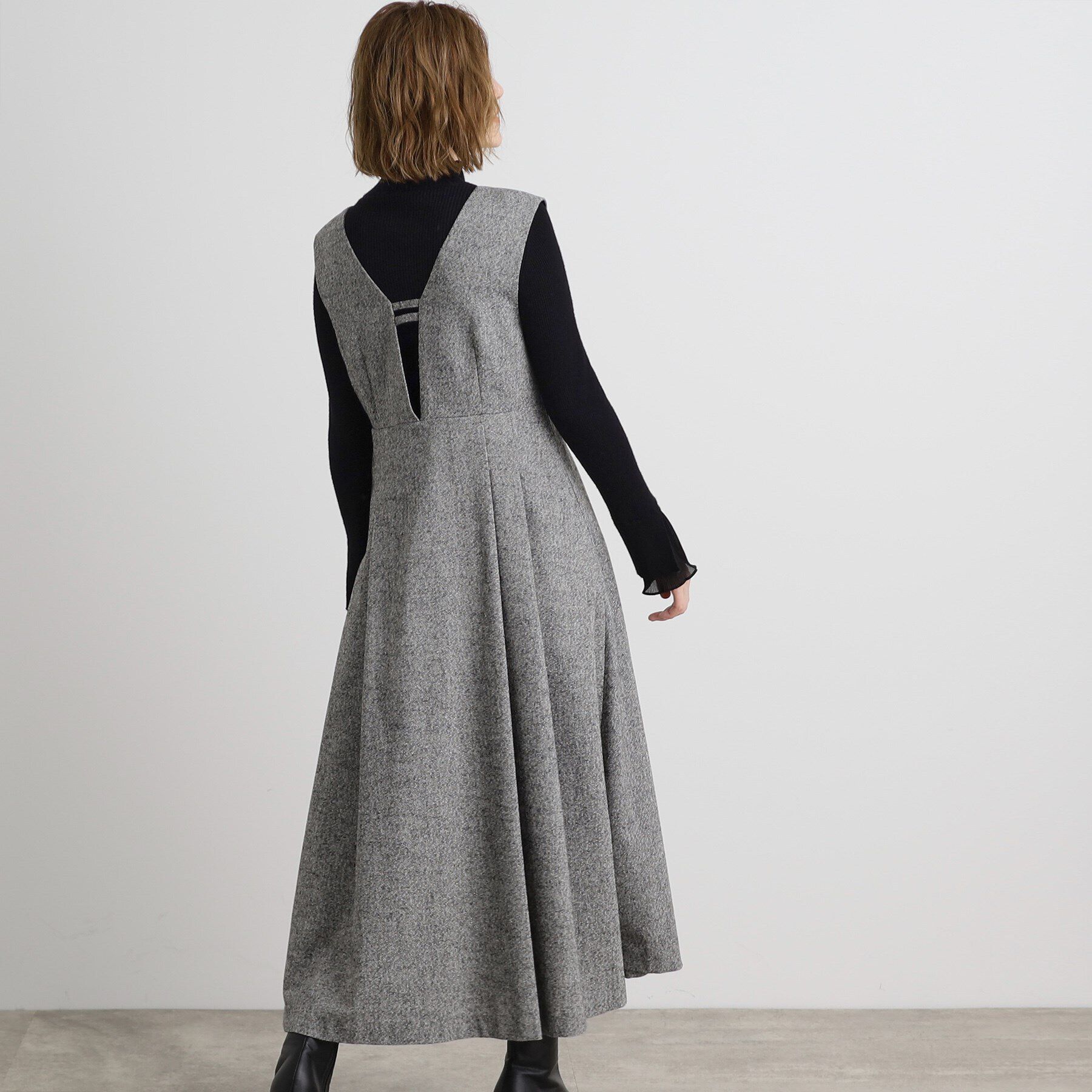 grove「【前後2WAY】ラメツイードフレアージャンドレ」|ワンピース|