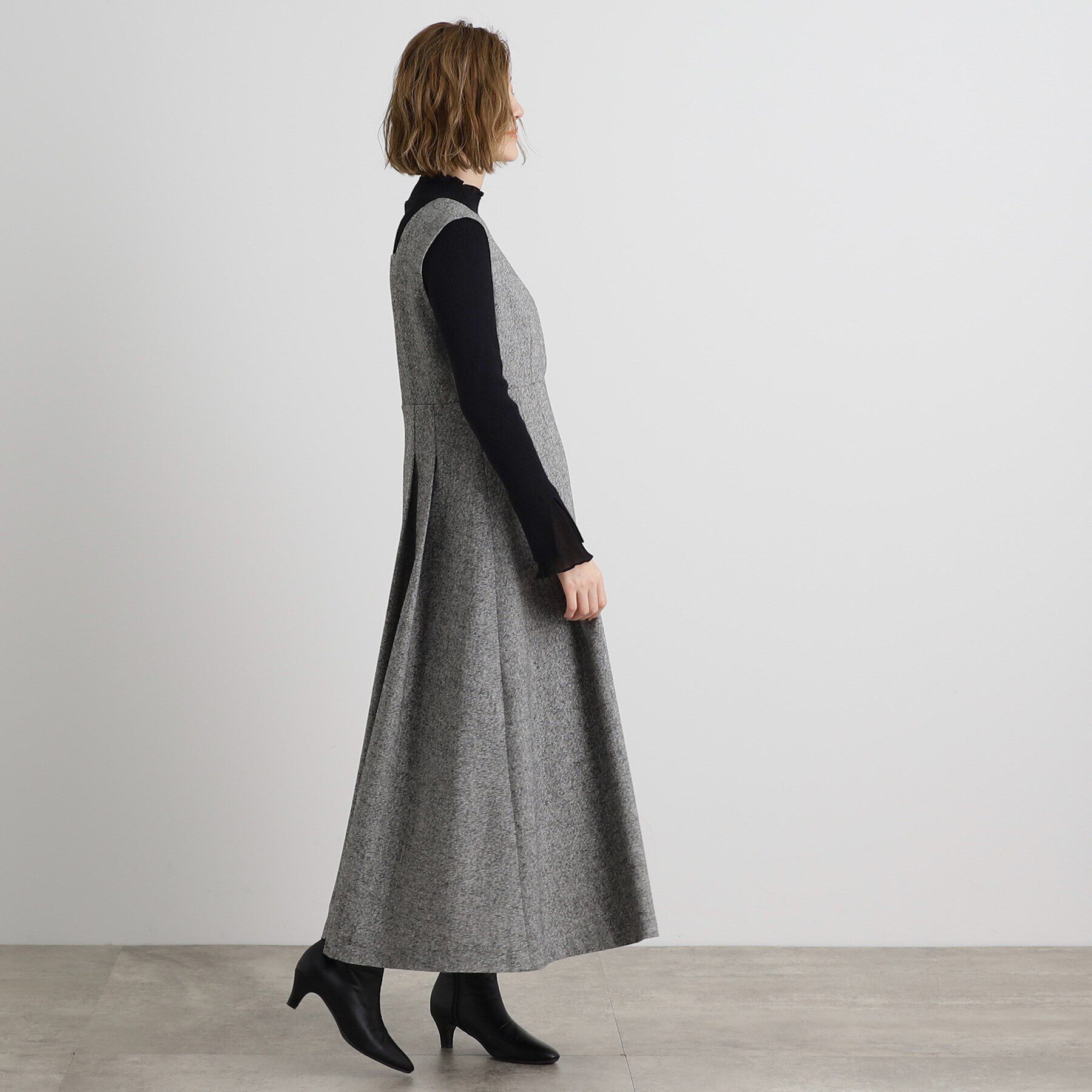 grove「【前後2WAY】ラメツイードフレアージャンドレ」|ワンピース|