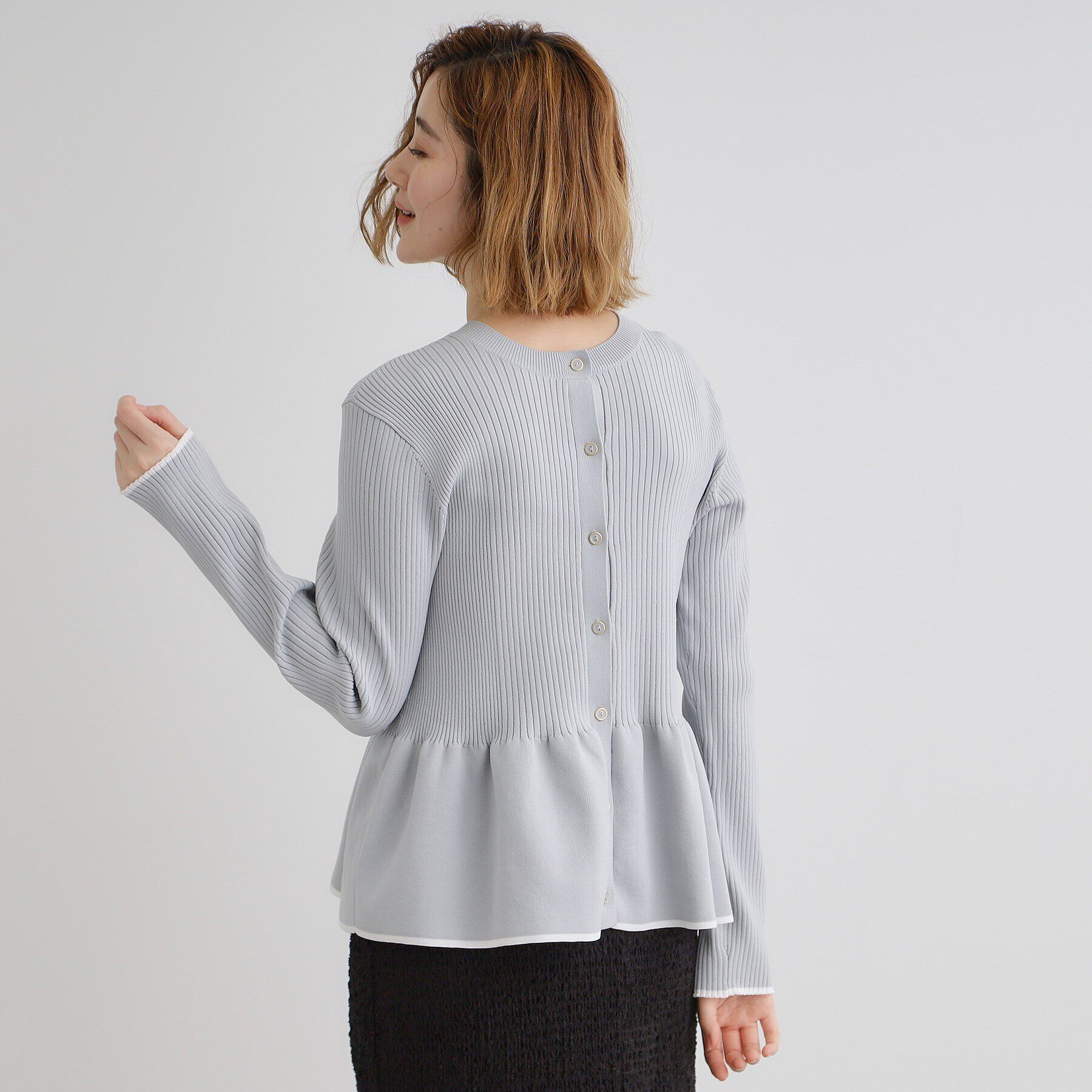 grove「前後2WAYペプラムカーディガン」|ニット・セーター|