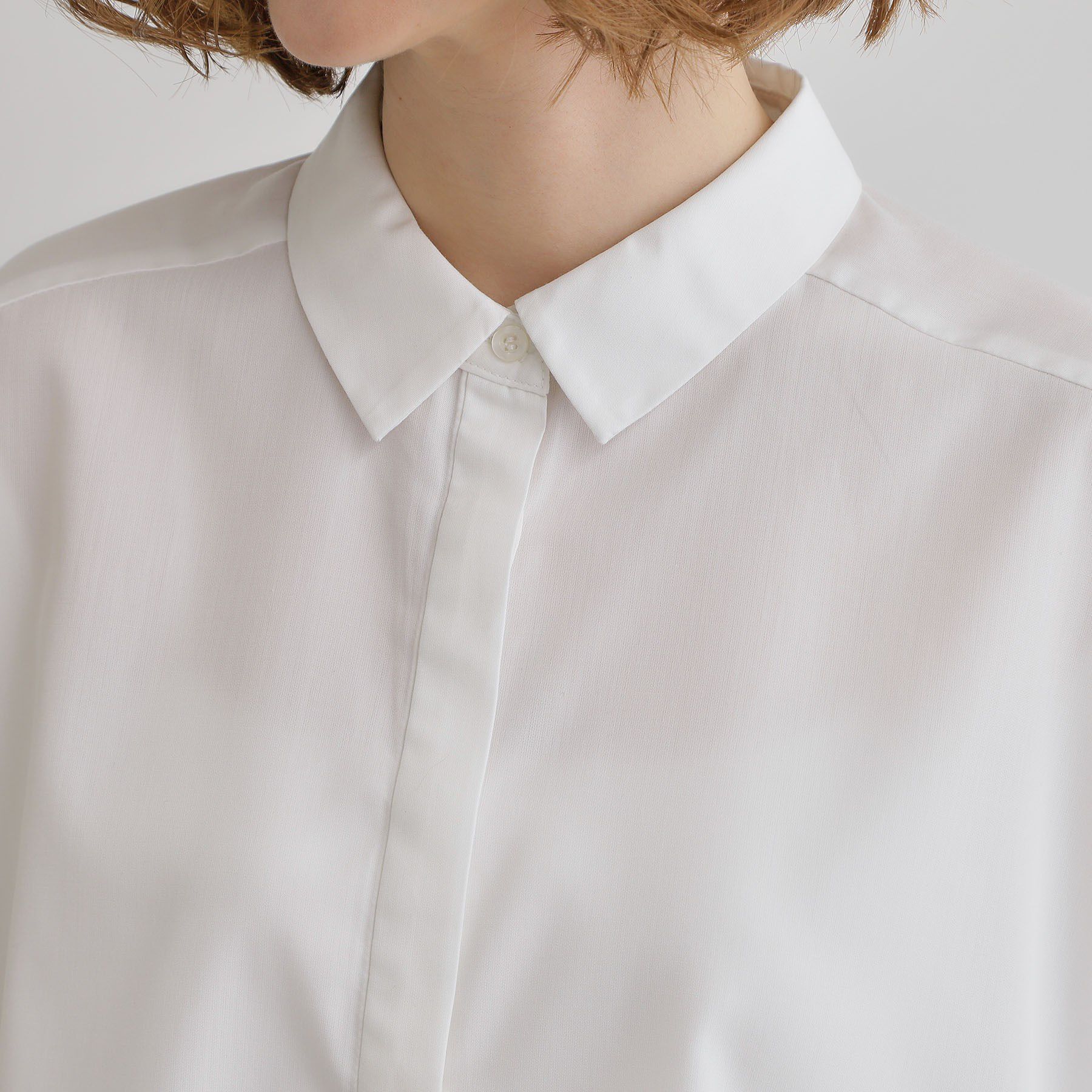 grove「【夏に嬉しい機能付き】ドルマンクロップドシャツ」|シャツ・ブラウス|