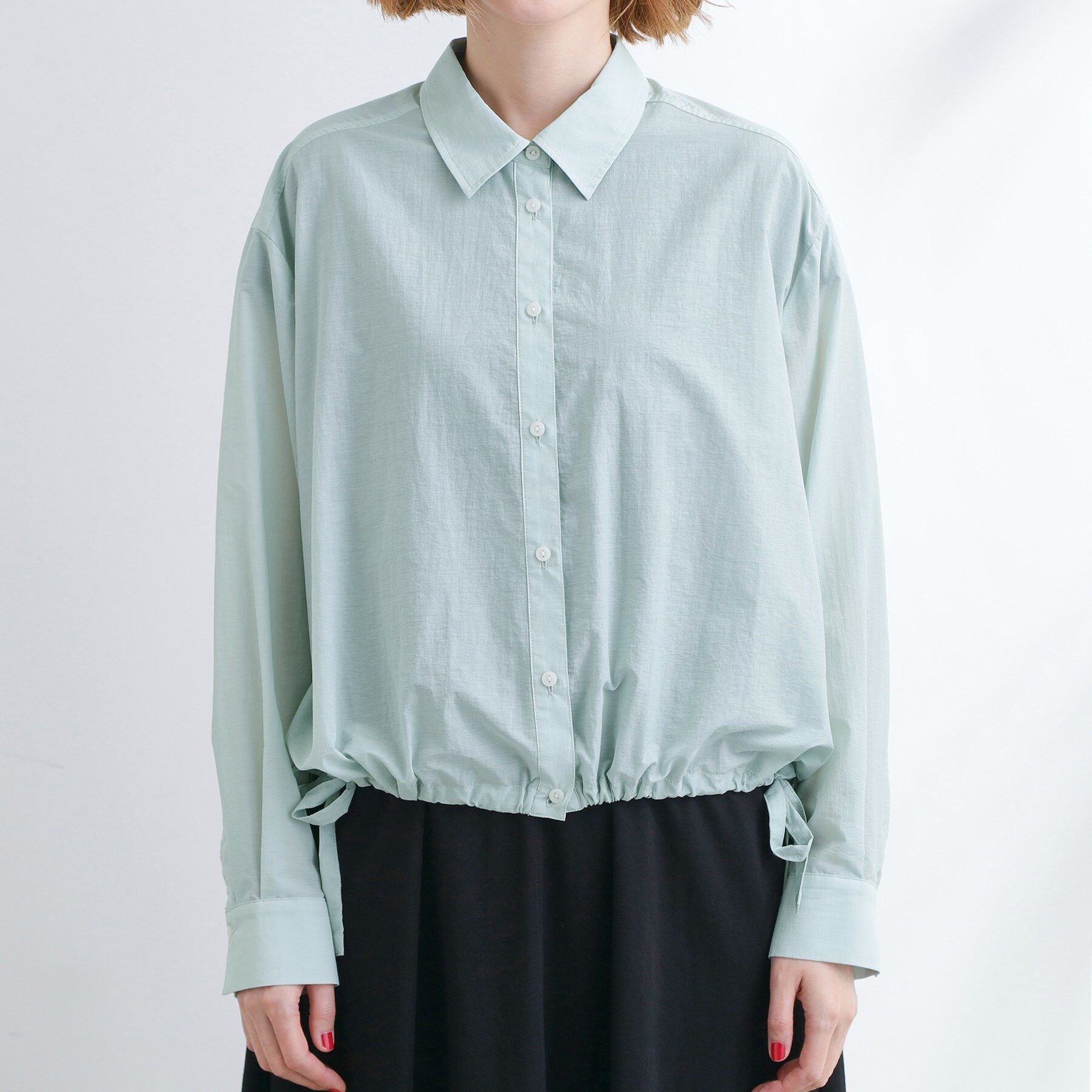 grove「【UVカット/洗える】クロップドシアーシャツ」|シャツ・ブラウス|