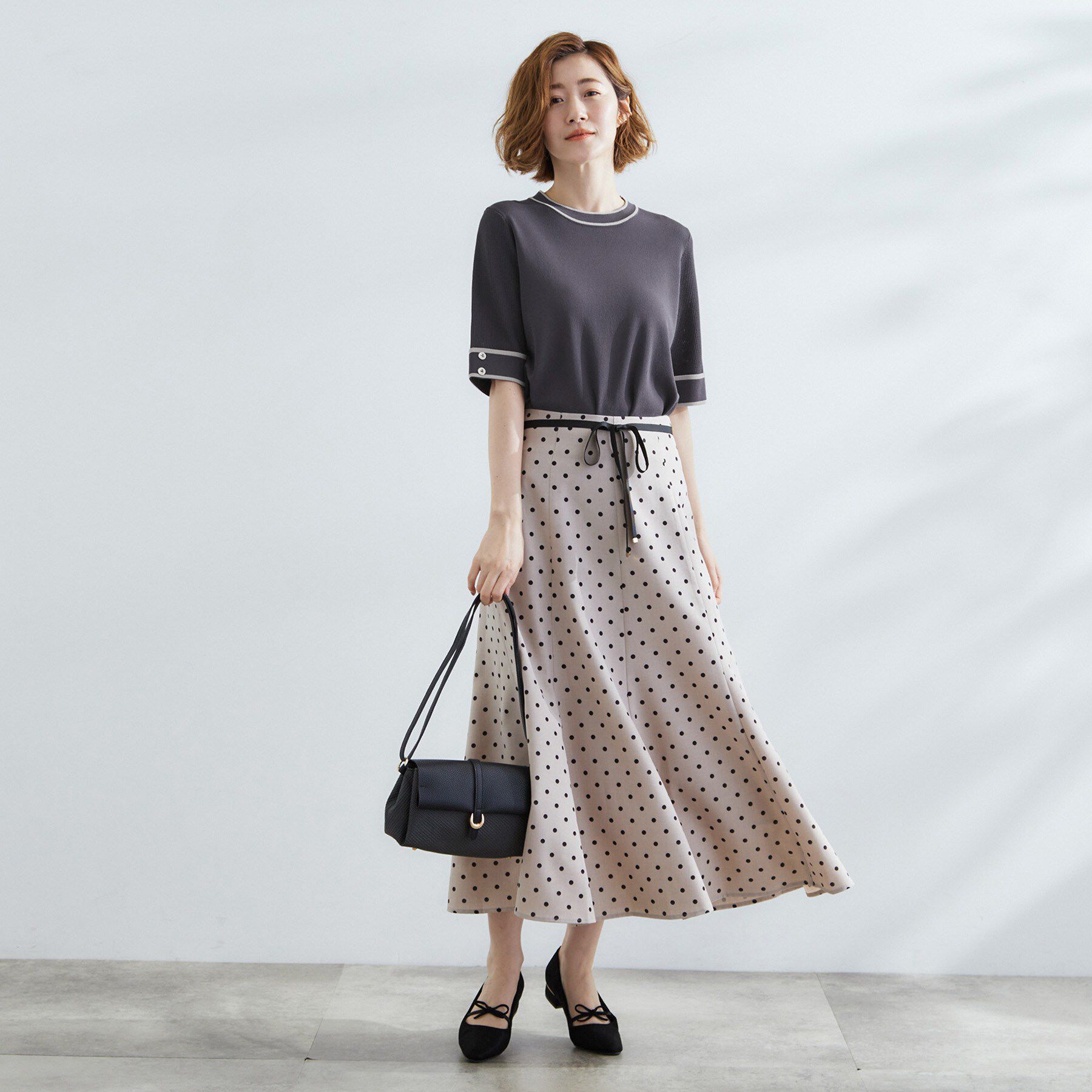 grove「【夏に嬉しい機能付き】やわらかドライタッチワイドスリーブプルオーバー」|ニット・セーター|