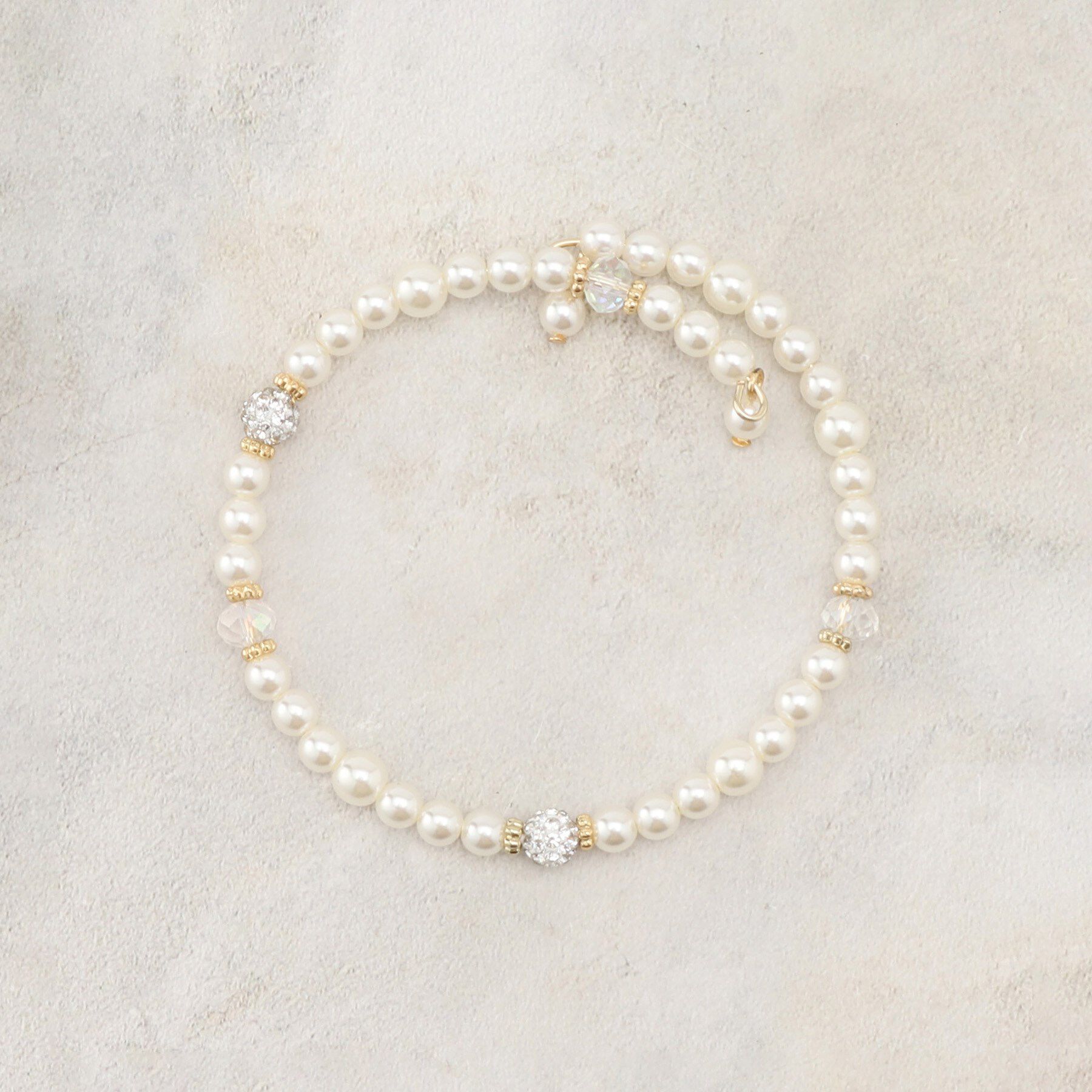 grove「パール調ビジューワイヤーブレス」|ブレスレット・バングル|