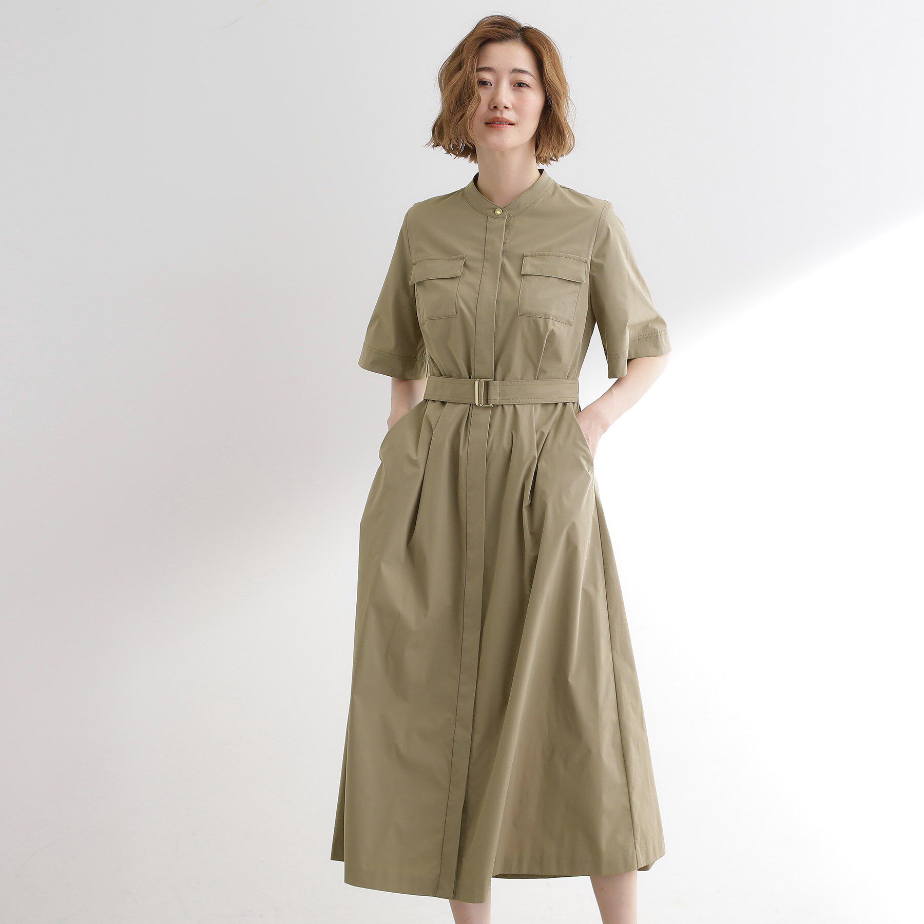 grove「軽やかに決まる　ワークシャツワンピース」|ワンピース|