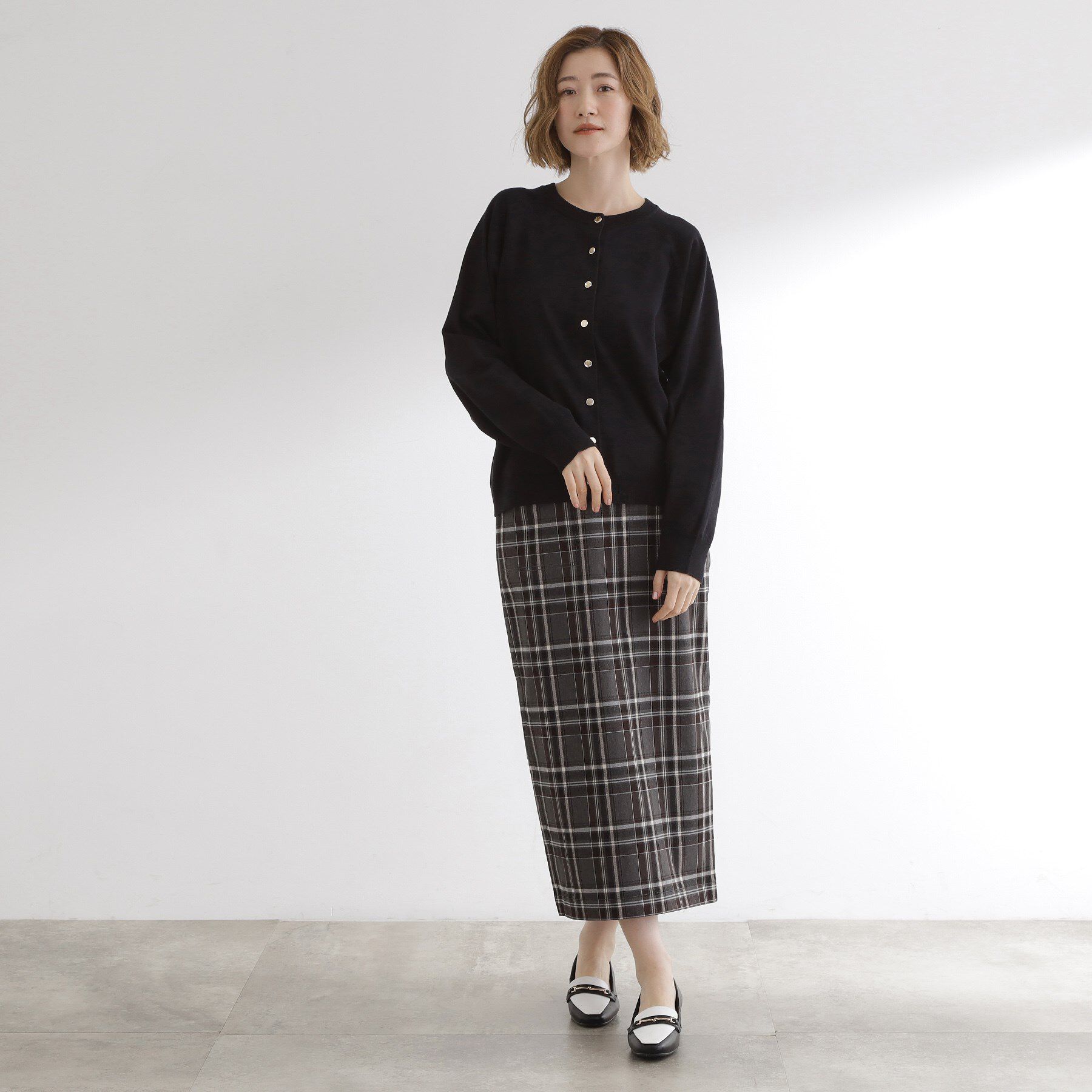 grove「【洗える】シンプルに映える、ラグランスリーブカーディガン」|カーディガン|