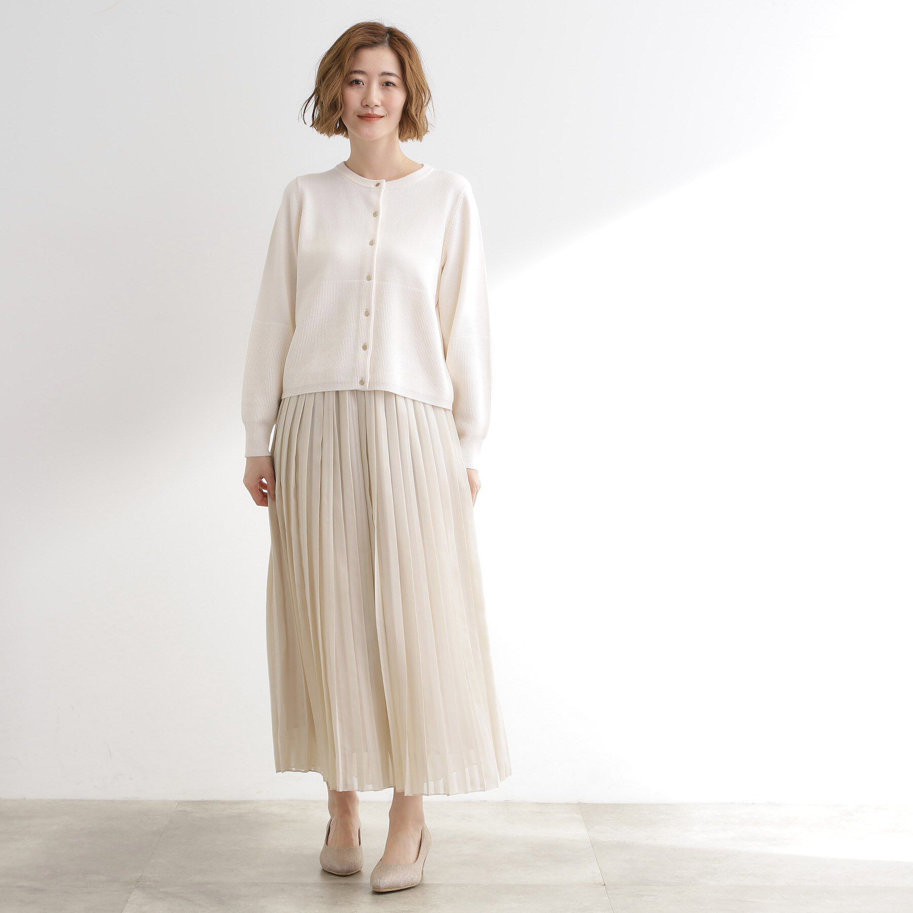 grove「【毛玉軽減／洗える】編地切替カーディガン」|カーディガン|