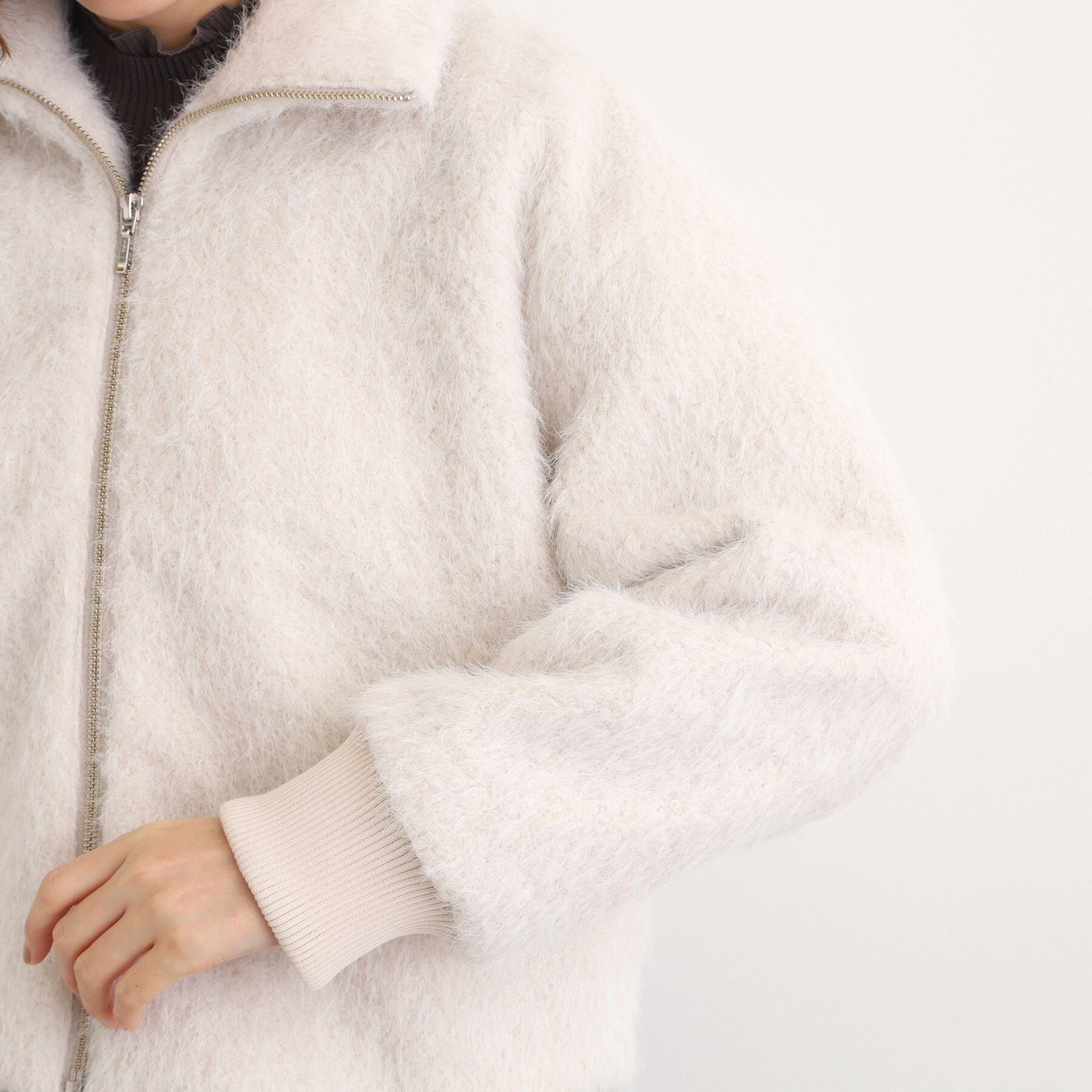 grove「ふんわりと包み込む、リュクスなフェイクファーブルゾン」|ブルゾン・スタジャン|