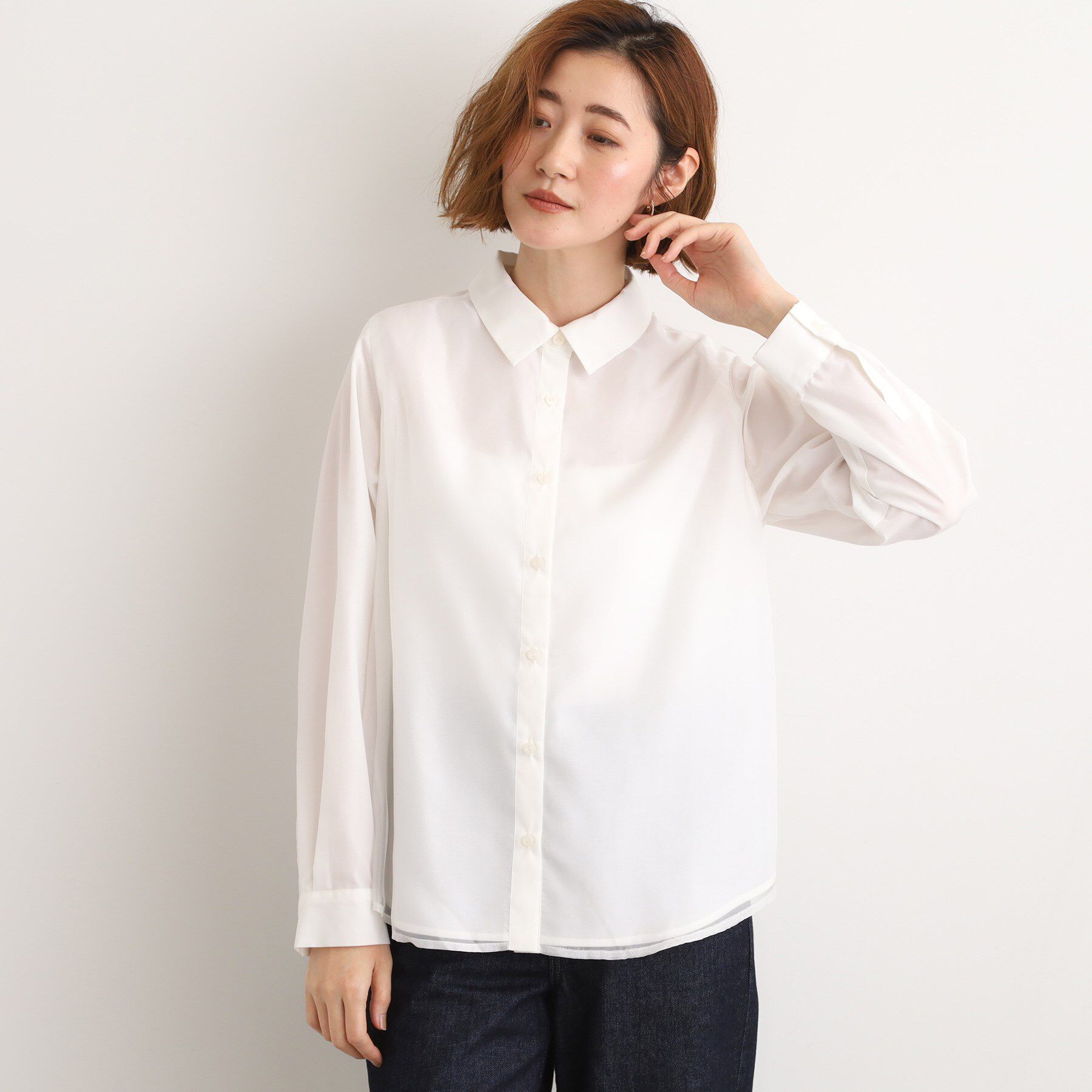 grove「オーガンジーレイヤードシャツ」|シャツ・ブラウス|