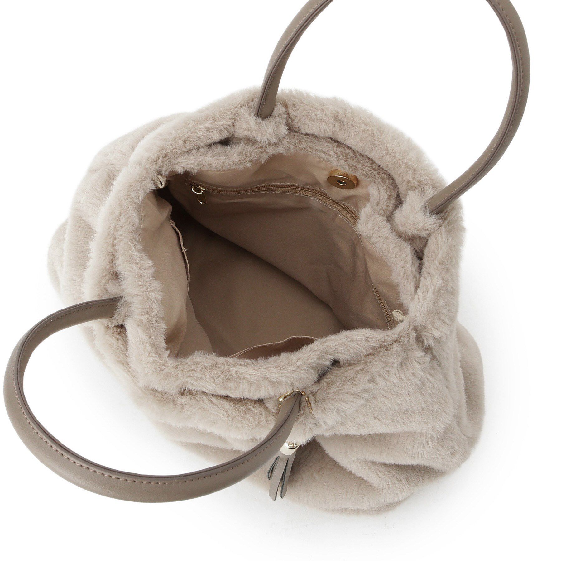 grove「タックタッセルエコファー2WAYトート」|トートバッグ|