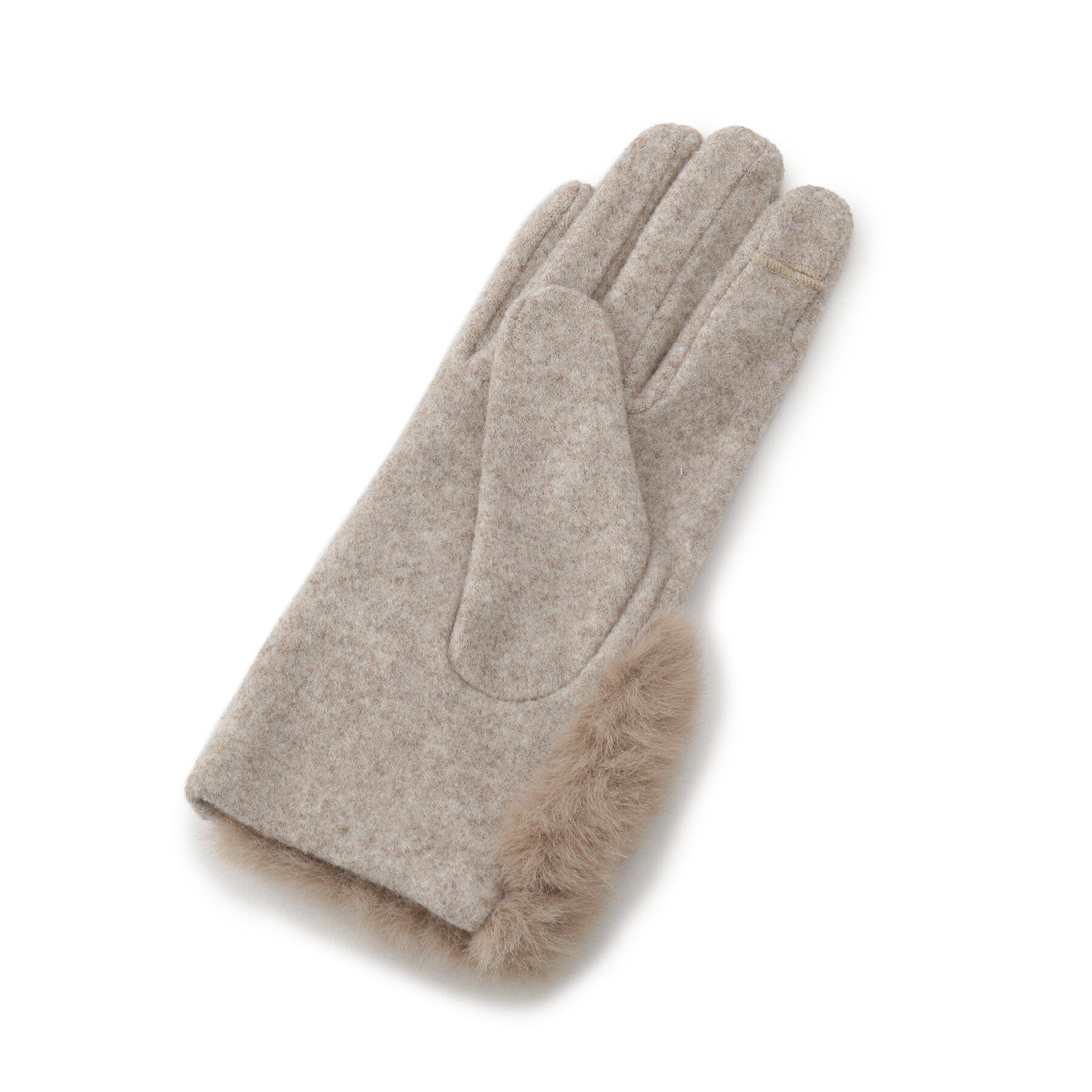 grove「リストオーバーフェイクファー杢調グローブ」|手袋|