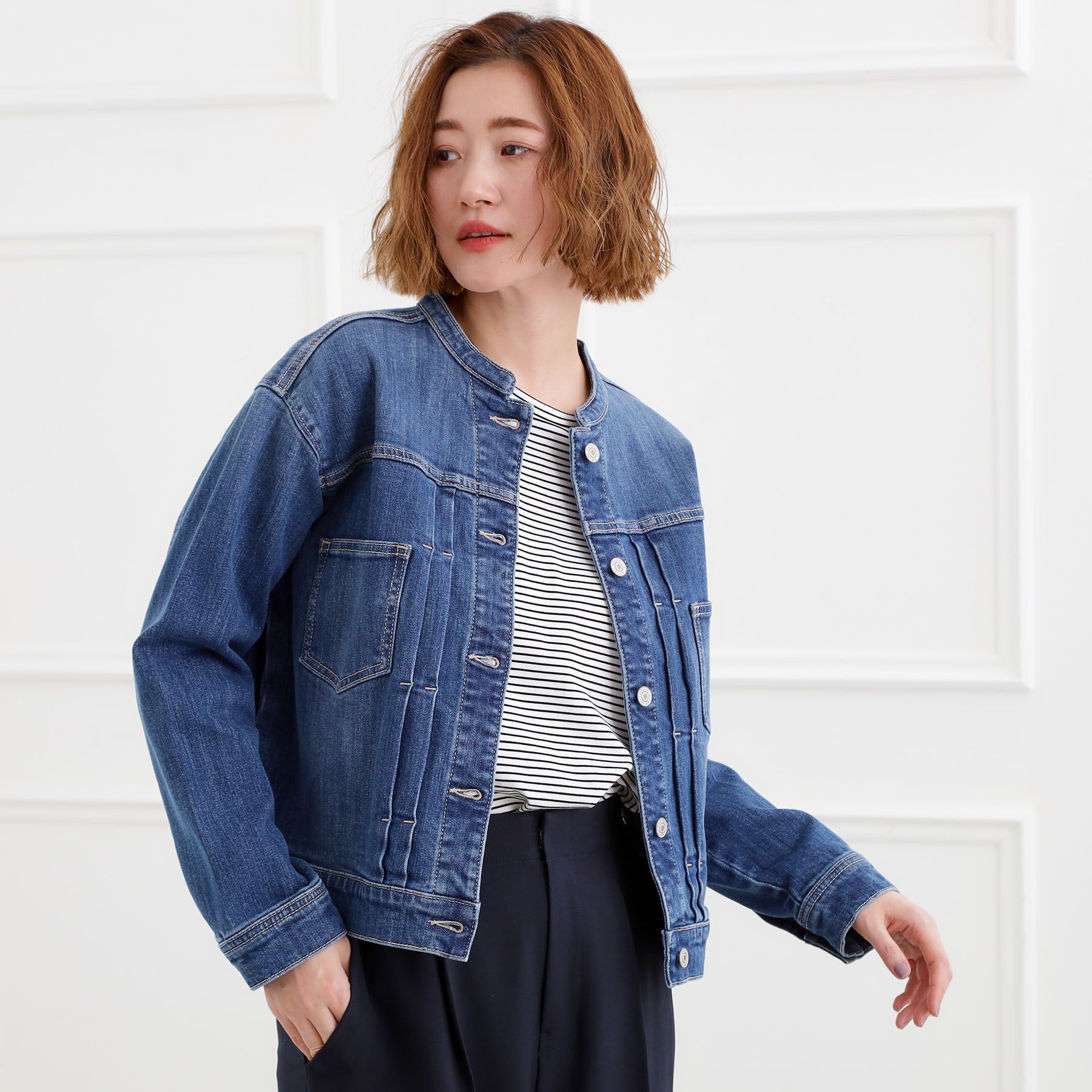 grove「ライトオンスストレッチデニムジャケット」|デニムジャケット|