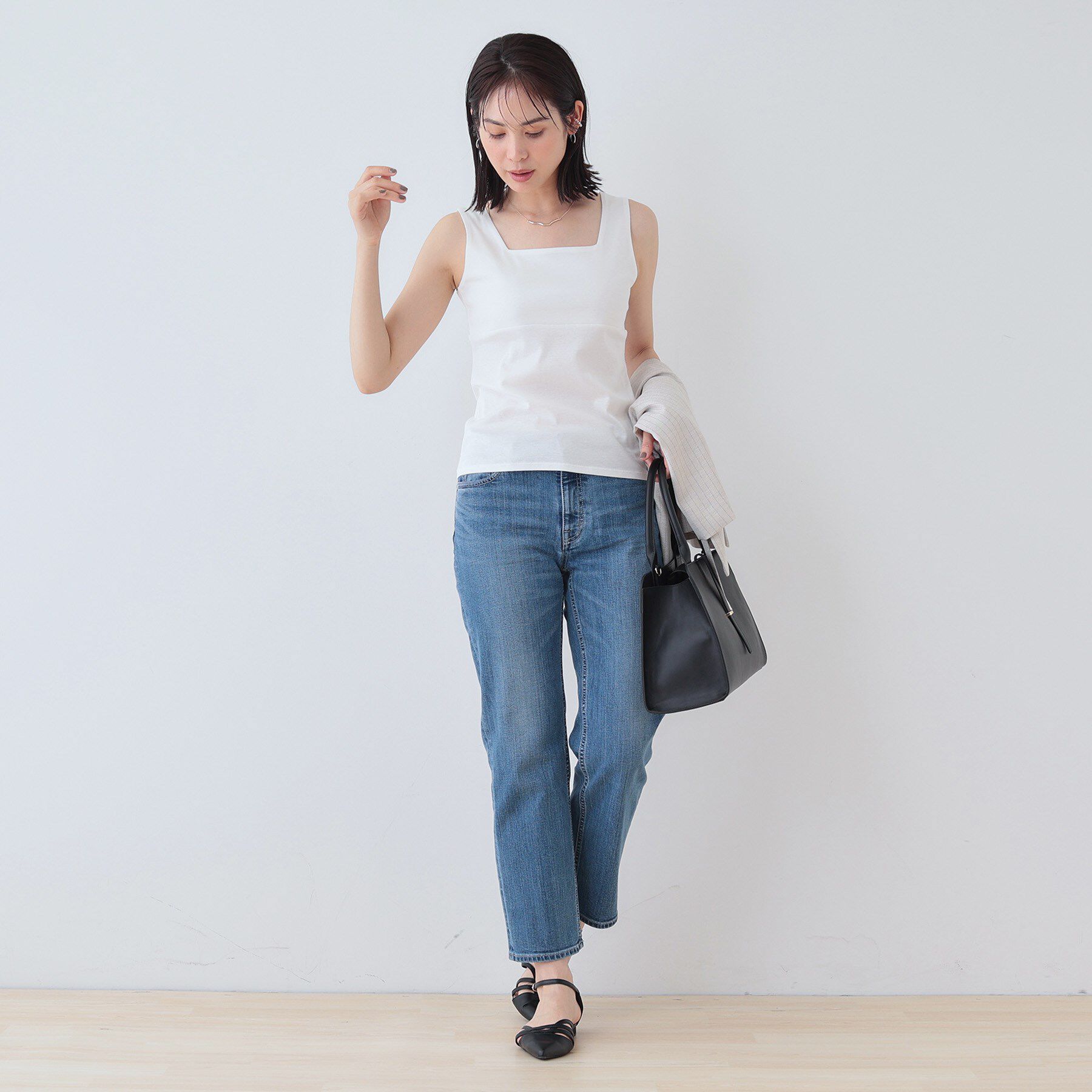 INDIVI「【日本製】ビスチェインナータンクトップ」|キャミソール|