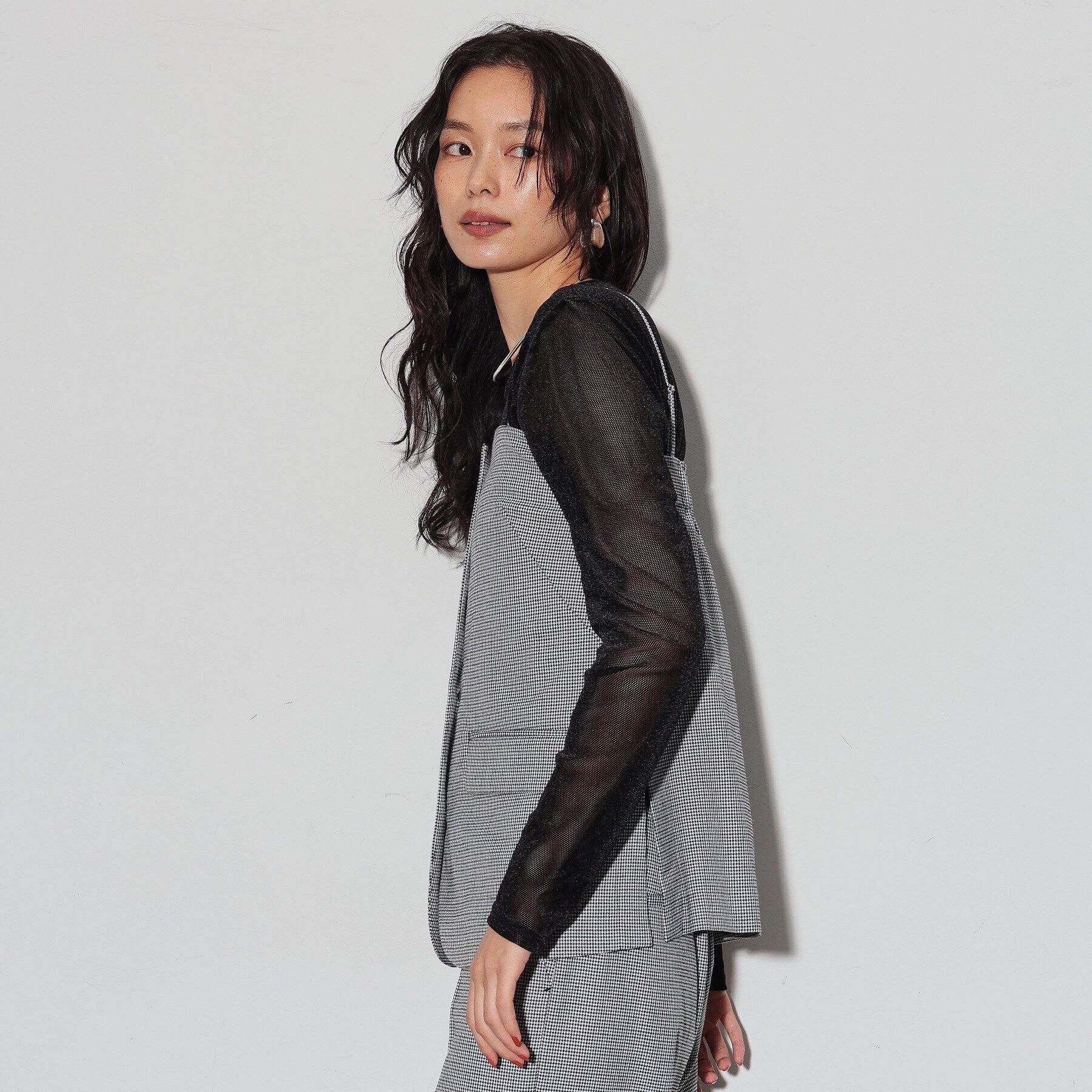 GALLEST「ベアトップチェックジレ」|ベスト・ジレ|