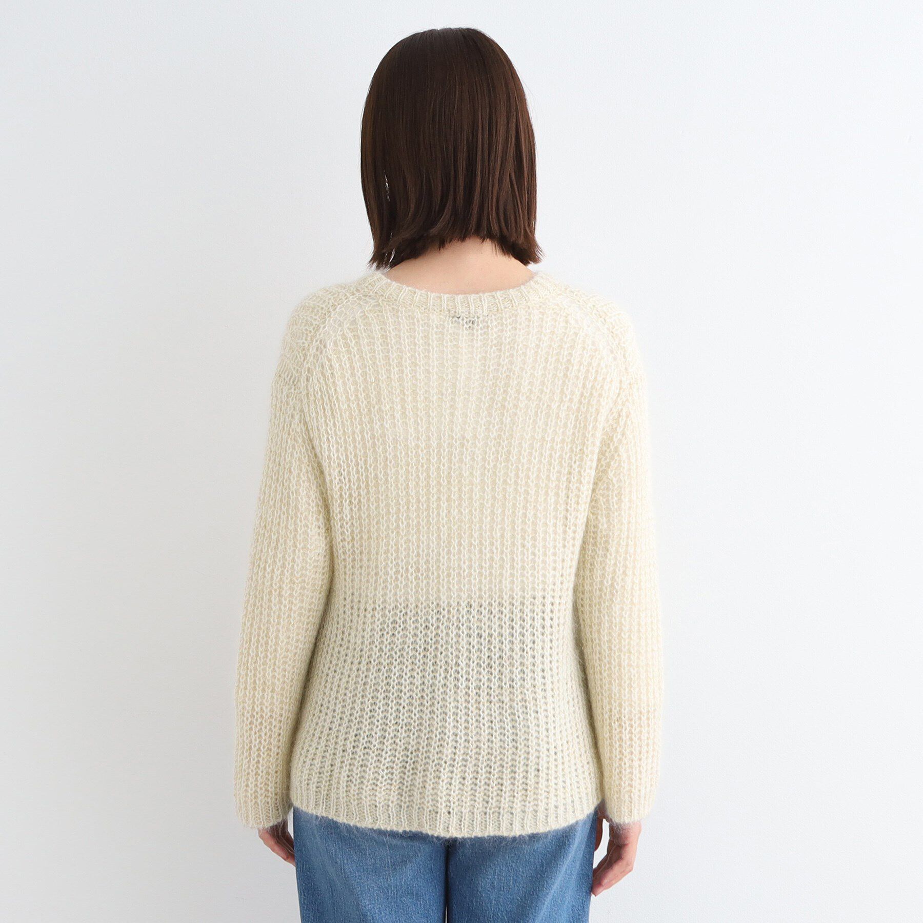 INDIVI「【洗える／モヘヤ混】ヘアリーゆるラメニット」|ニット・セーター|