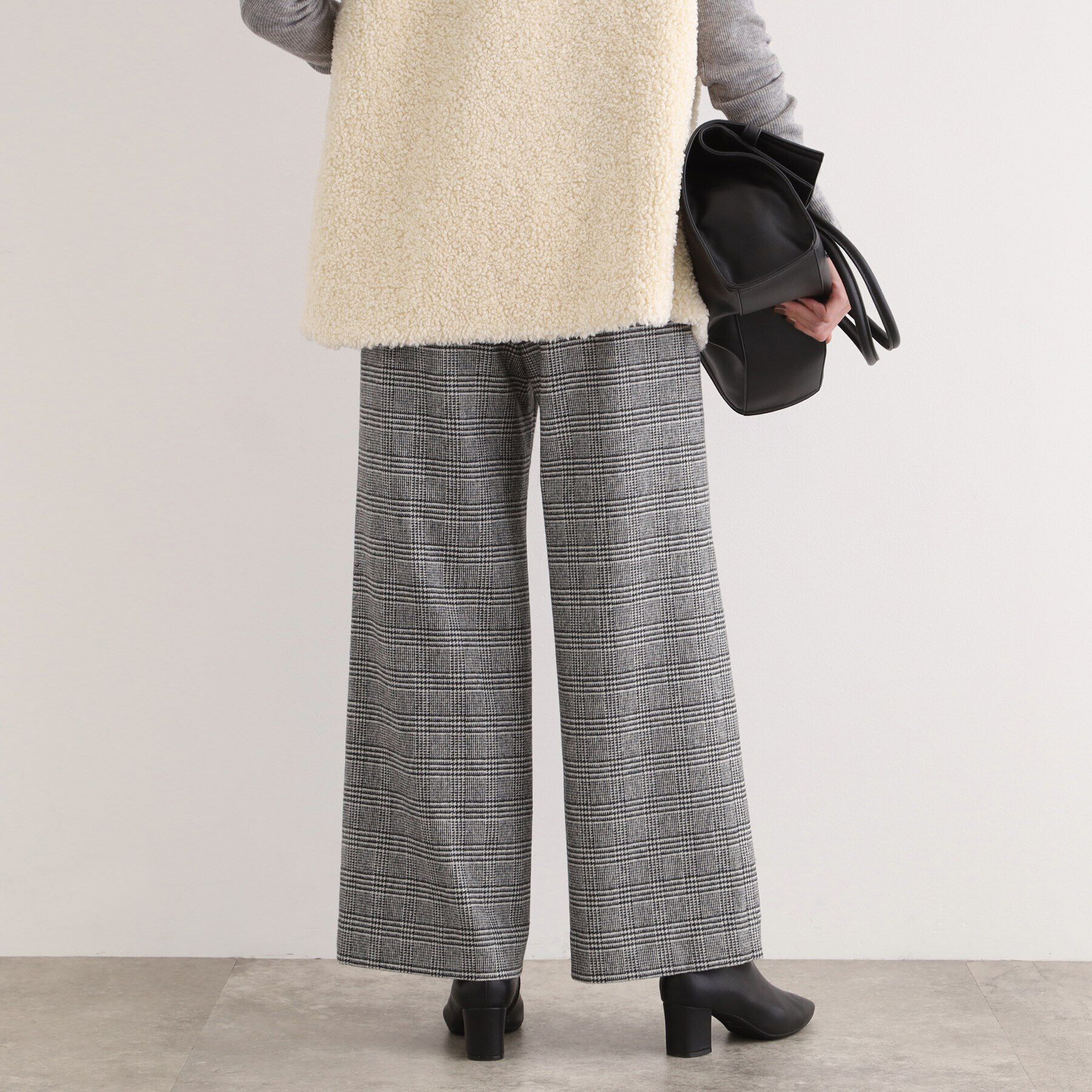 INDIVI「【褒められパンツ／ウール混】ワイドパンツ」|その他|