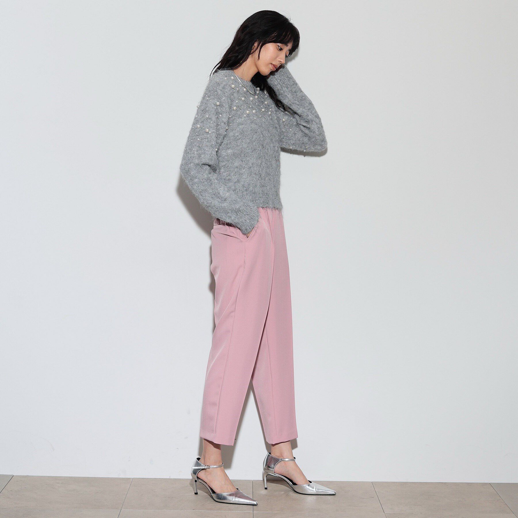 GALLEST「クルーネックパール調ニット」|ニット・セーター|