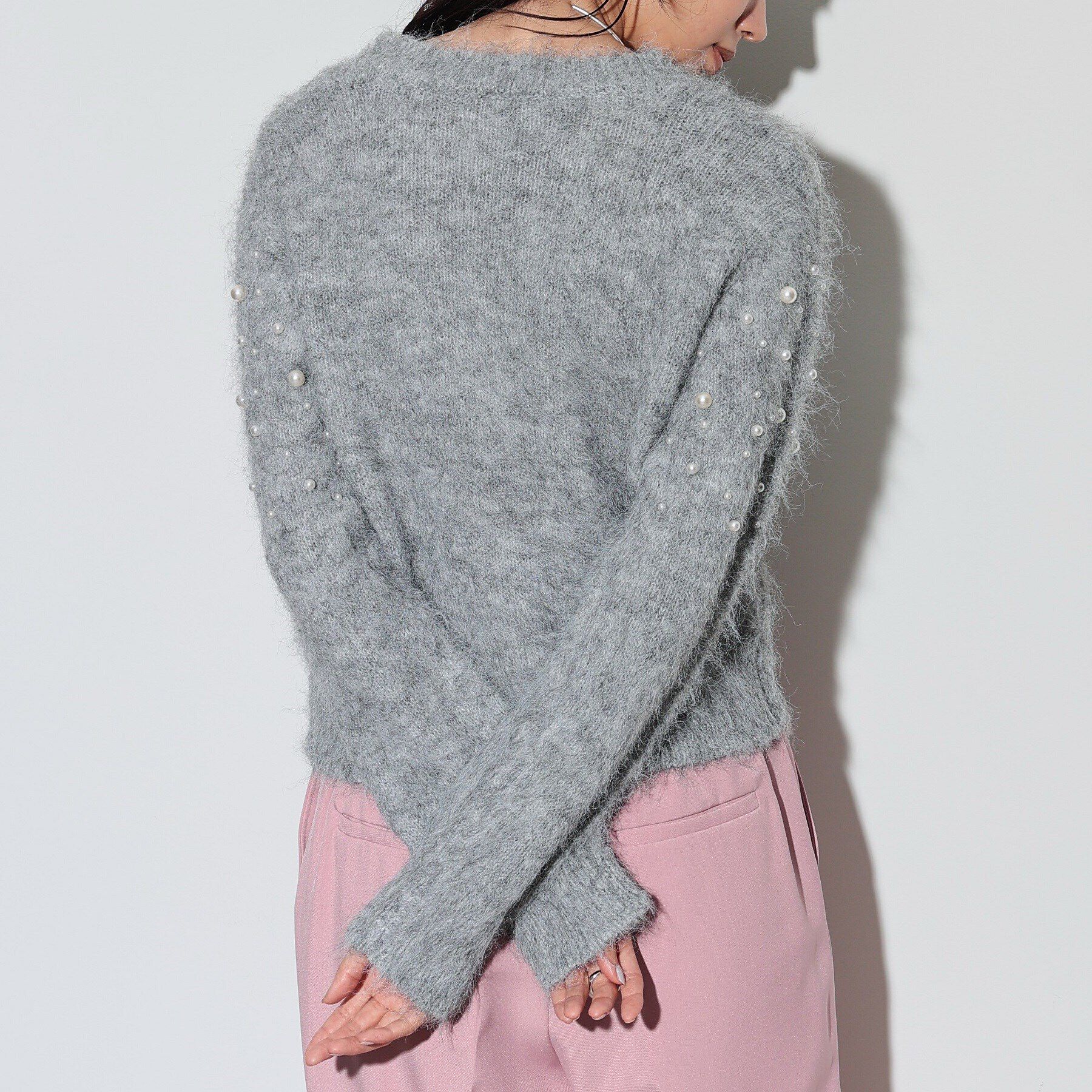 GALLEST「クルーネックパール調ニット」|ニット・セーター|