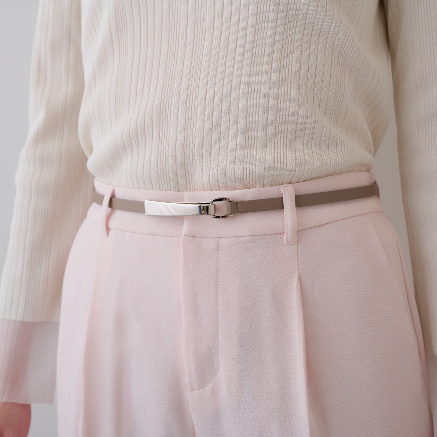 INDIVI「【合皮／10mm幅】フックベルト」|ベルト|