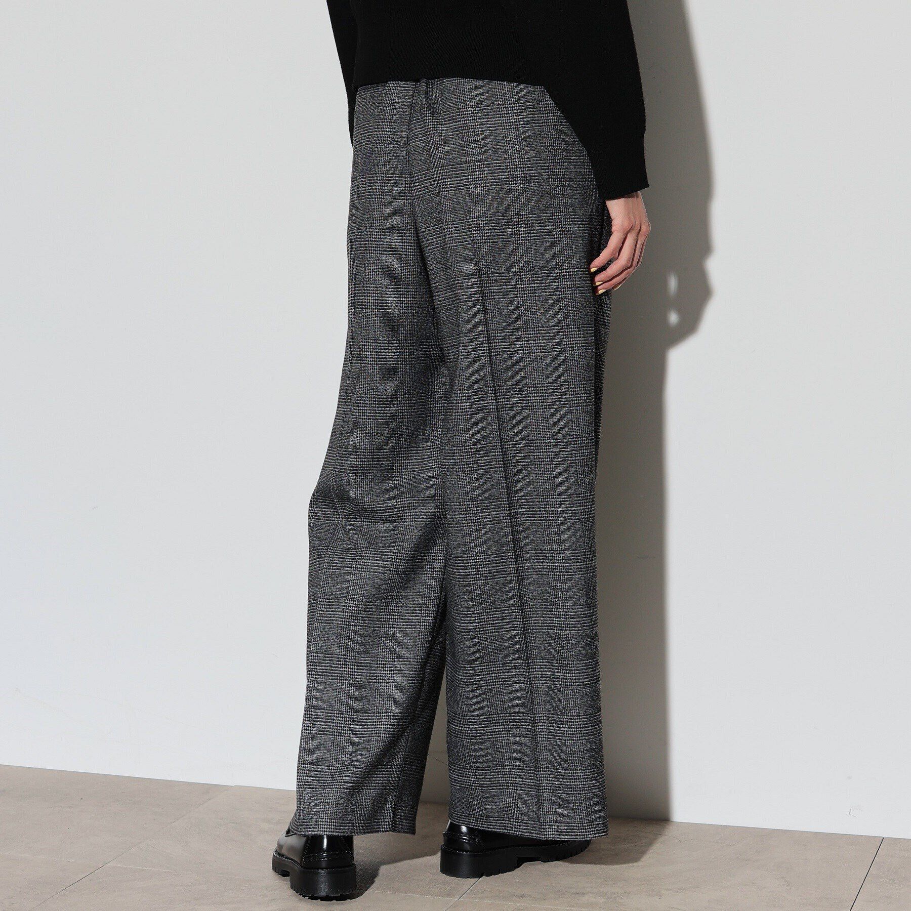 GALLEST「イージーストレートワイドパンツ【裏地付き/チェック柄】」|その他|