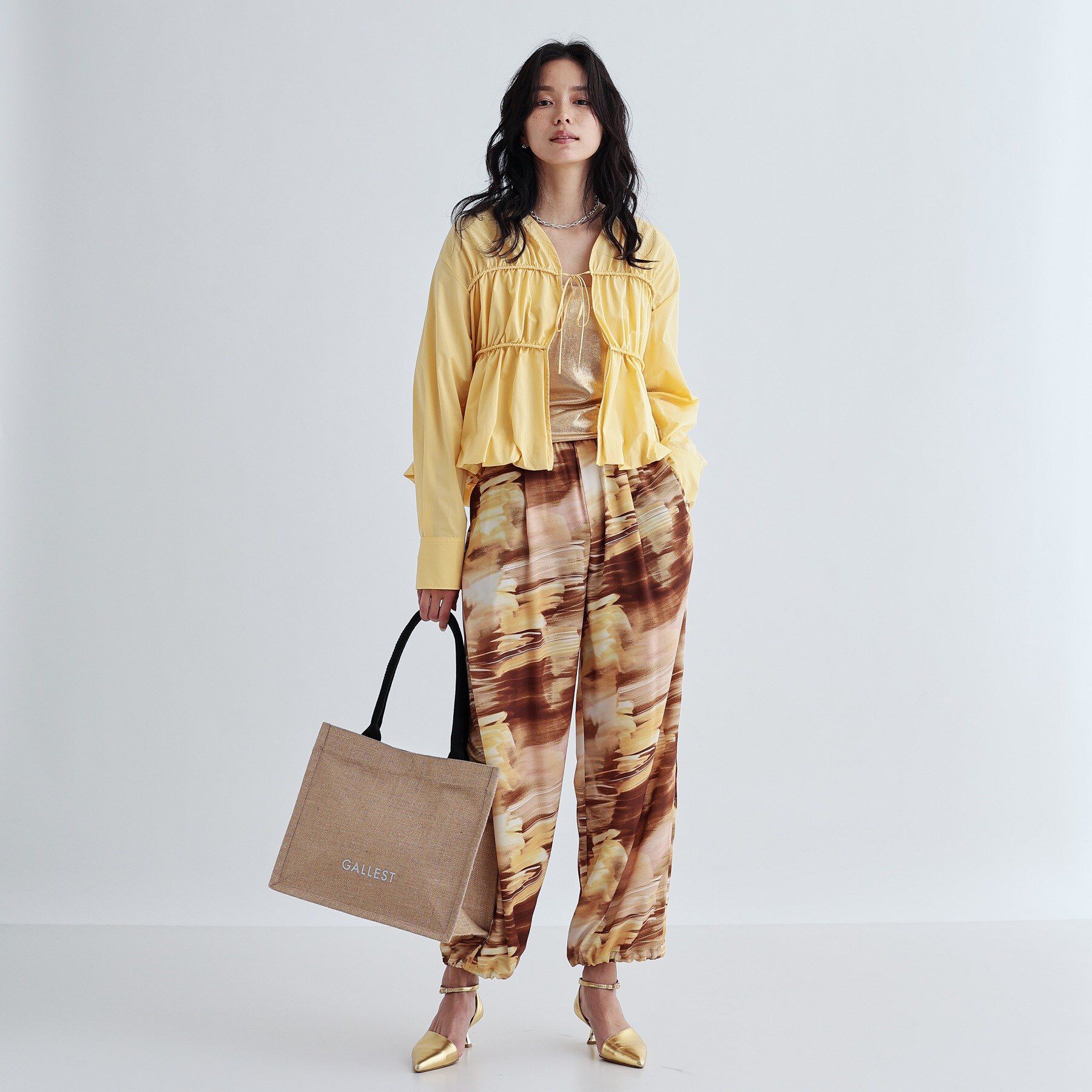 GALLEST「【A4サイズ収納・マチたっぷり】ジュートトートバッグ/エコバッグ」|トートバッグ|