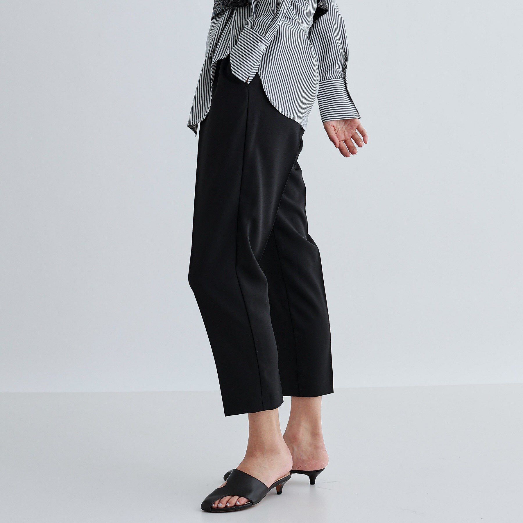 GALLEST「【接触冷感／セットアップ対応】イージーテーパードパンツ【通勤・セレモニー】」|その他|ブラック(019)