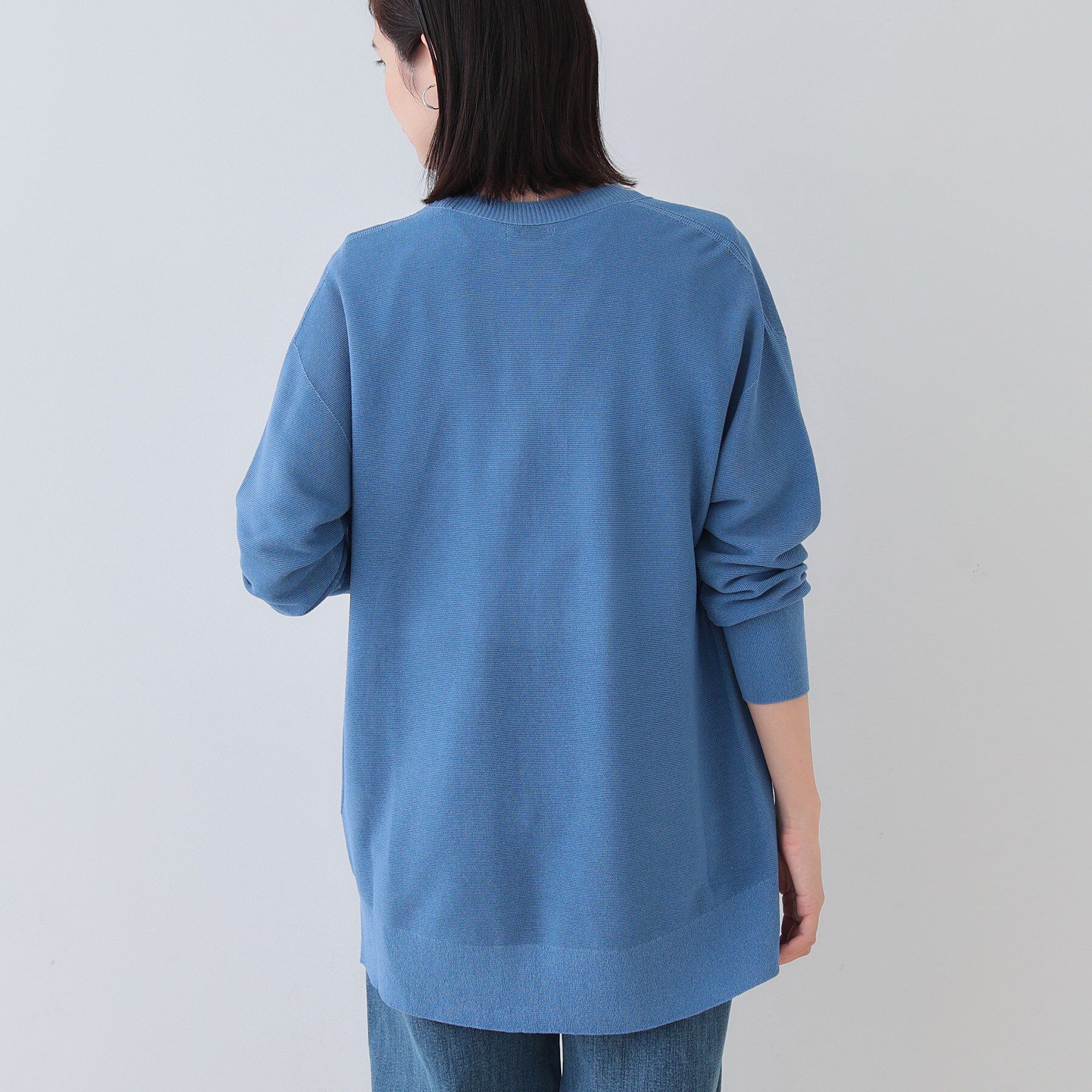 INDIVI「【洗える／和紙混素材】ドライタッチニットカーディガン」|カーディガン|