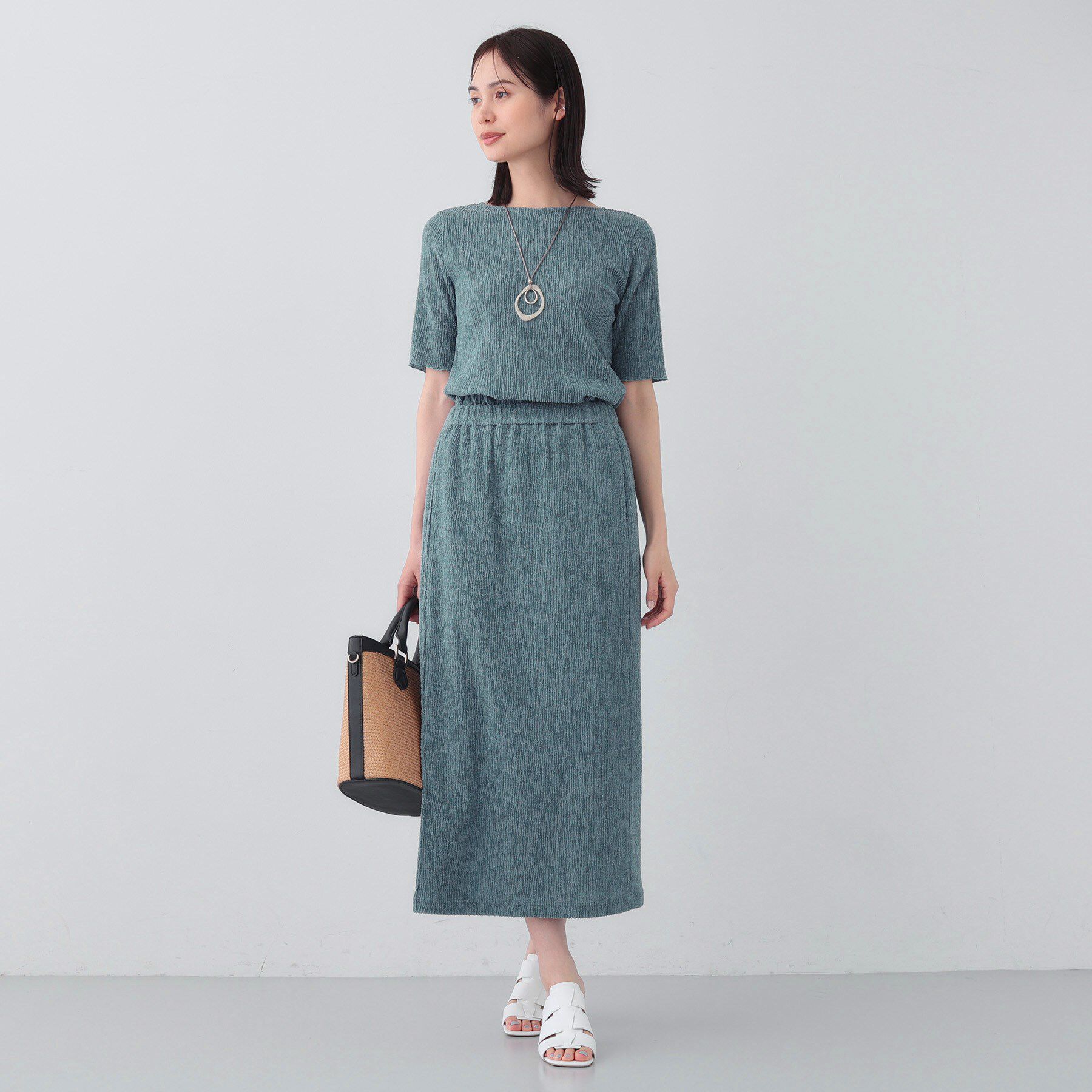 INDIVI「【日本製／SETUP可能】巻き風デザインスカート」|スカート|