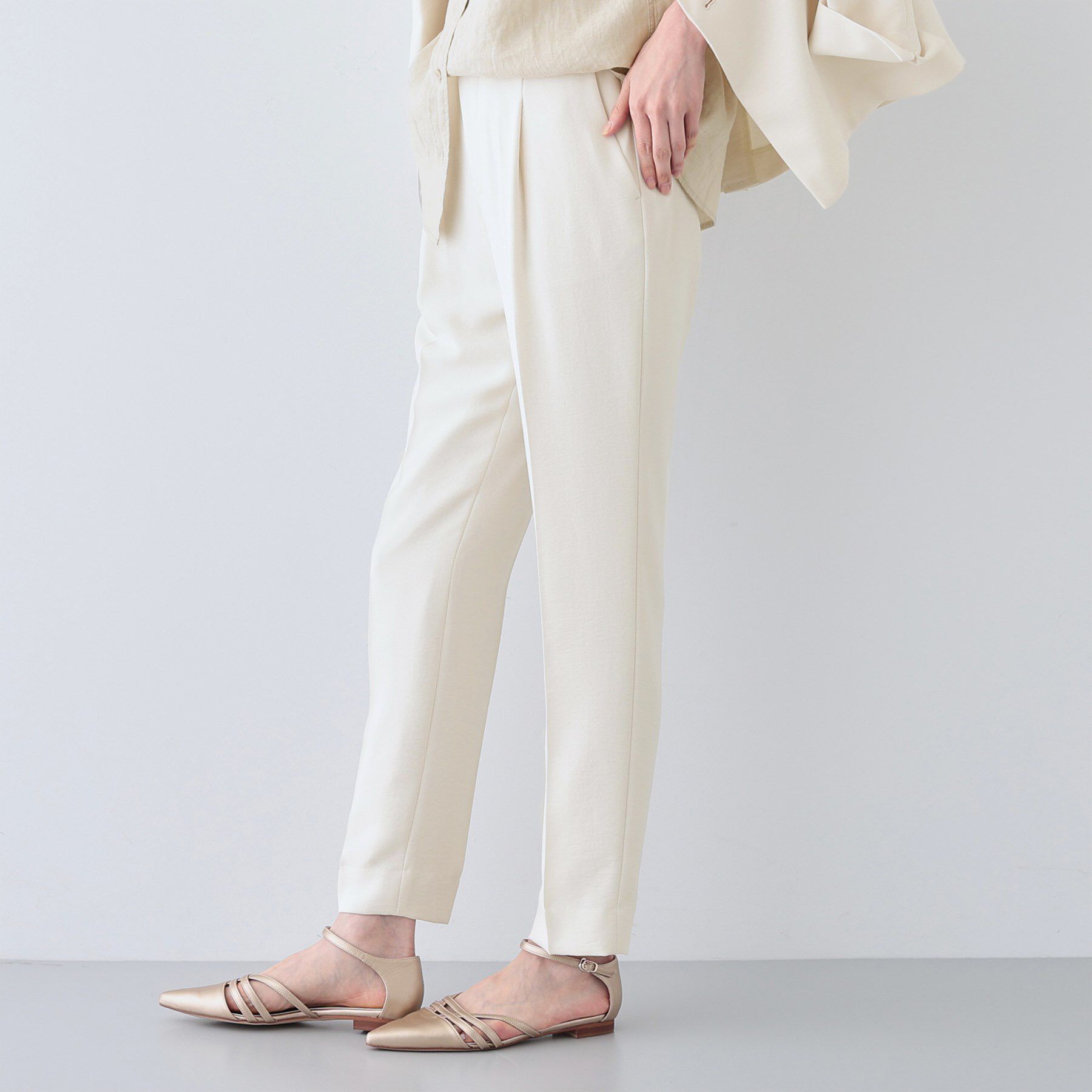 INDIVI「【着る日傘/遮熱/UVケア】タックテーパードパンツ」|その他|